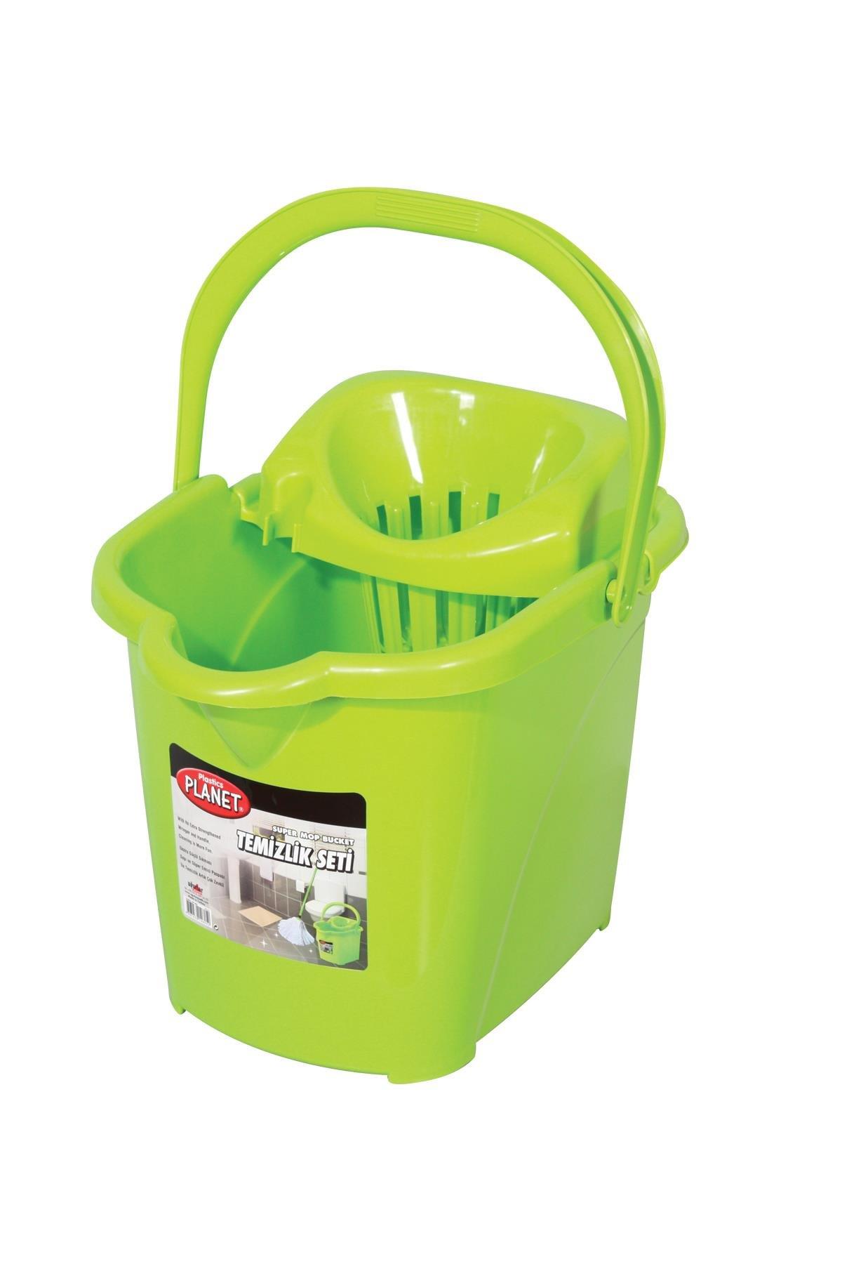 Planet Temizlik Seti Sıkma ve Kova 15 LT Lüks Yeşil