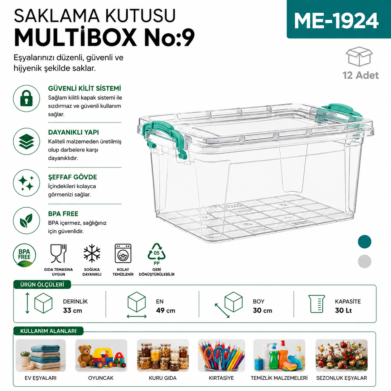 Saklama Kutusu M.Box No:9 (30 LT) (E-508) | Beyond HijyenBeyond HijyenSaklama Kutusu M.Box No:9 (30 LT) (E-508)