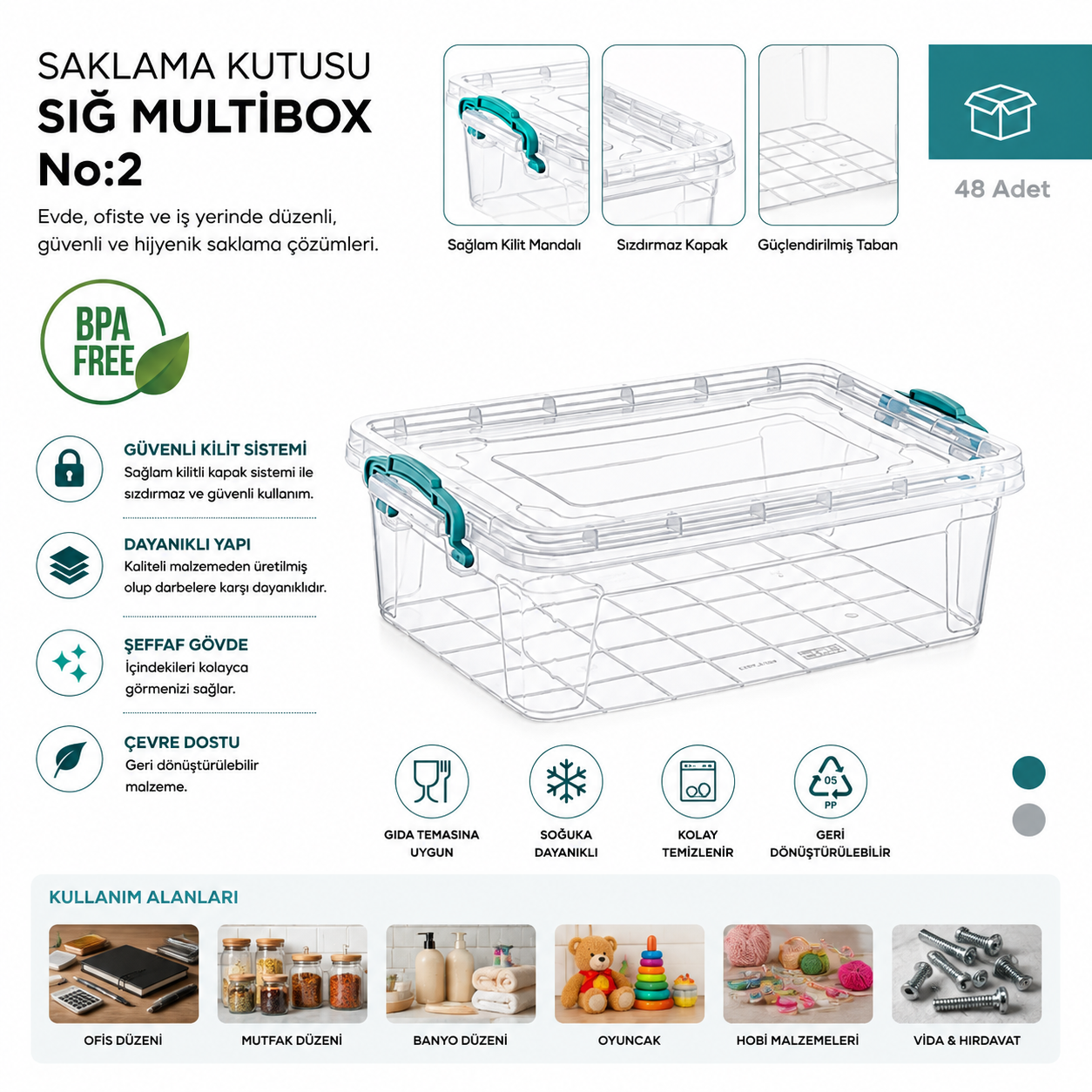 Saklama Kutusu Sığ M.Box No:2 (1 LT) (E-490) | Beyond HijyenBeyond HijyenSaklama Kutusu Sığ M.Box No:2 (1 LT) (E-490)