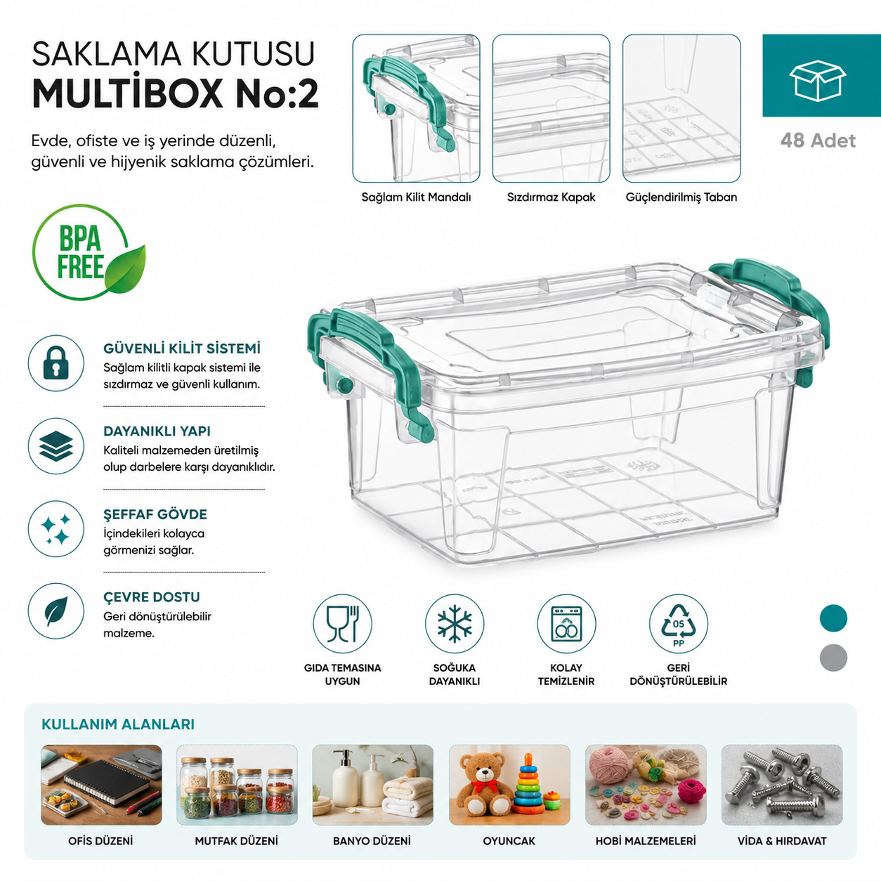 Saklama Kutusu M.Box No:2 (1.75 LT) (E-501) | Beyond HijyenBeyond HijyenSaklama Kutusu M.Box No:2 (1.75 LT) (E-501)