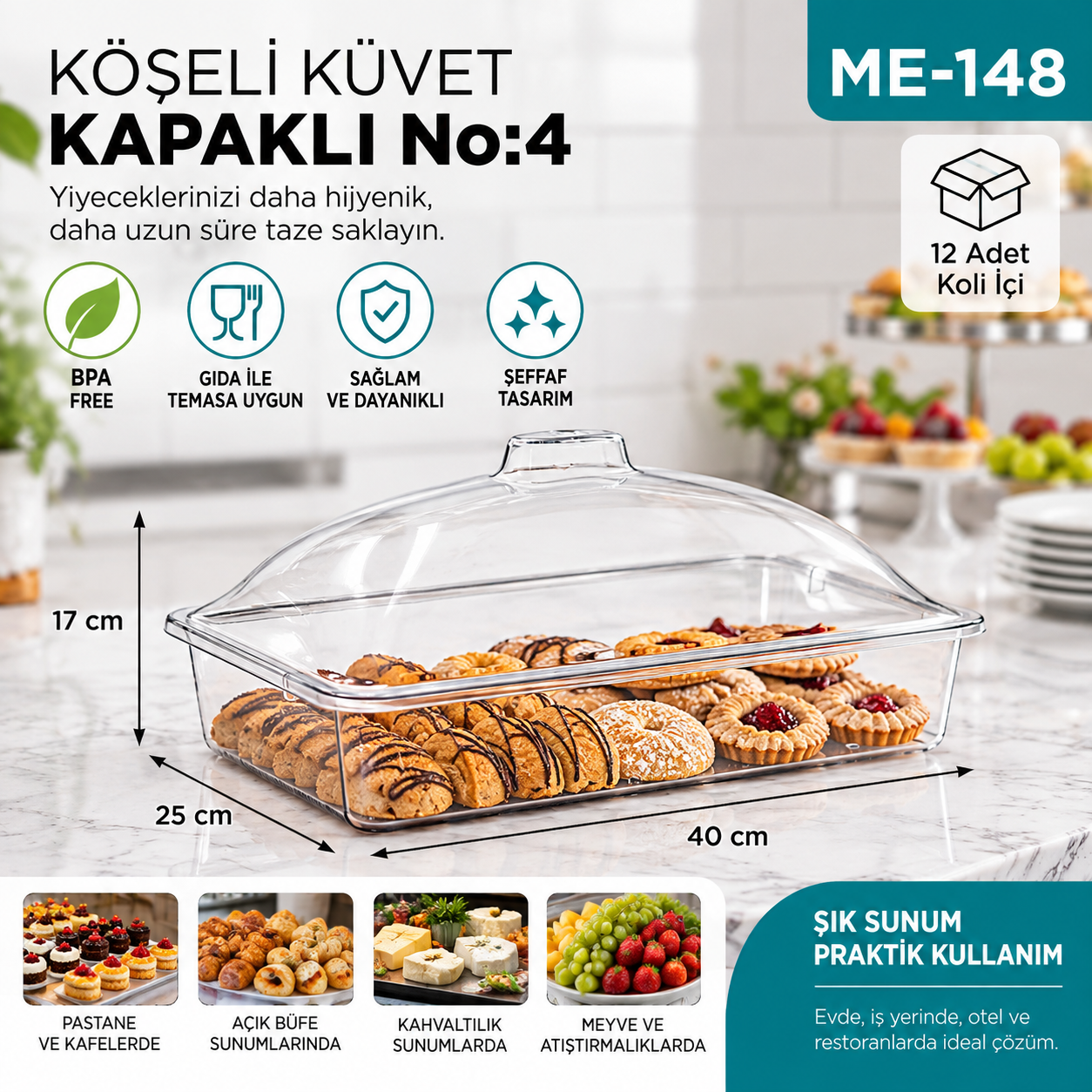 Gıda Kabı Dikdörtgen No:4(2777) | Beyond HijyenBeyond HijyenGıda Kabı Dikdörtgen No:4(2777)