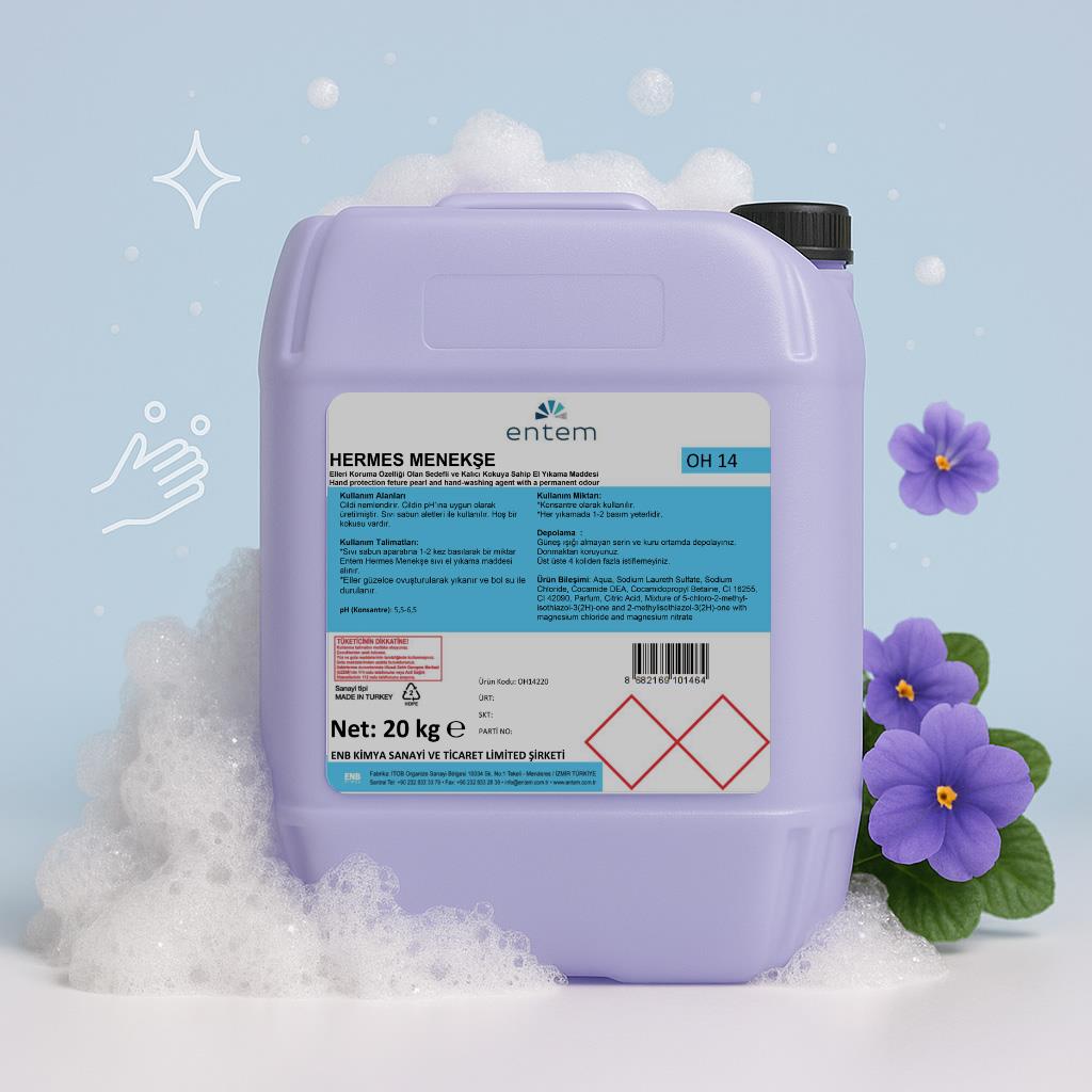 Entem Hermes Menekşe Çiçek Kokulu Sedefli Sıvı Sabun 20 LtI Temizlik Kimyasalları I Beyond HijyenEntemEntem Hermes Menekşe Çiçek Kokulu Sedefli Sıvı Sabun 20 Lt