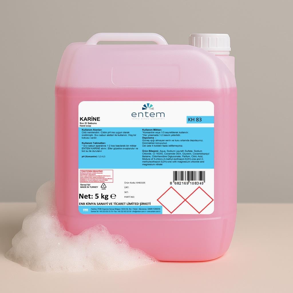 Entem Karine Konsantre 5 Lt Sıvı Sabun I Temizlik Kimyasalları I Beyond HijyenEntemEntem Karine 5 Lt Konsantre Antiseptik Sıvı Sabun