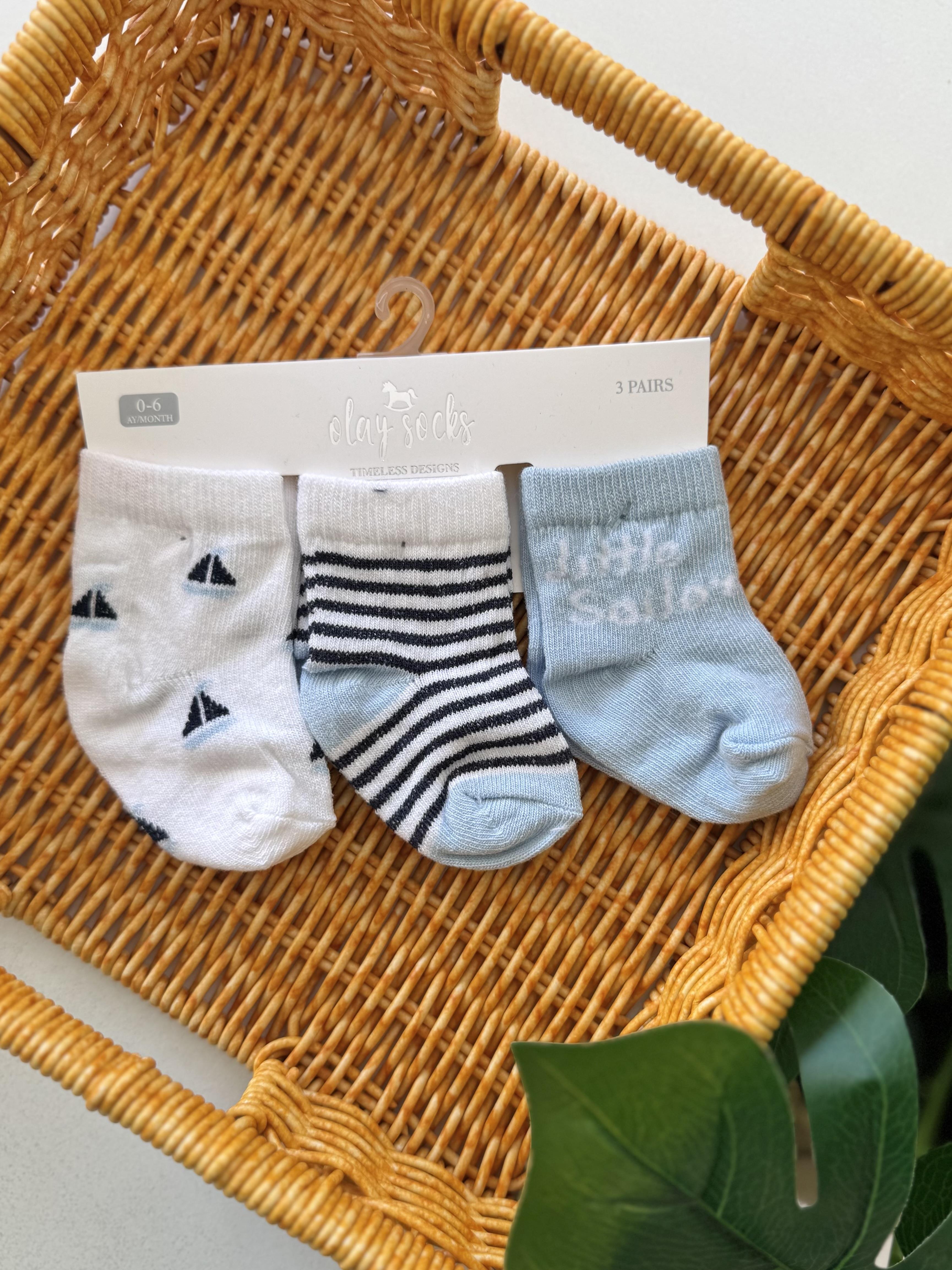 0-6 Ay Gemi 3lü Çorap Set