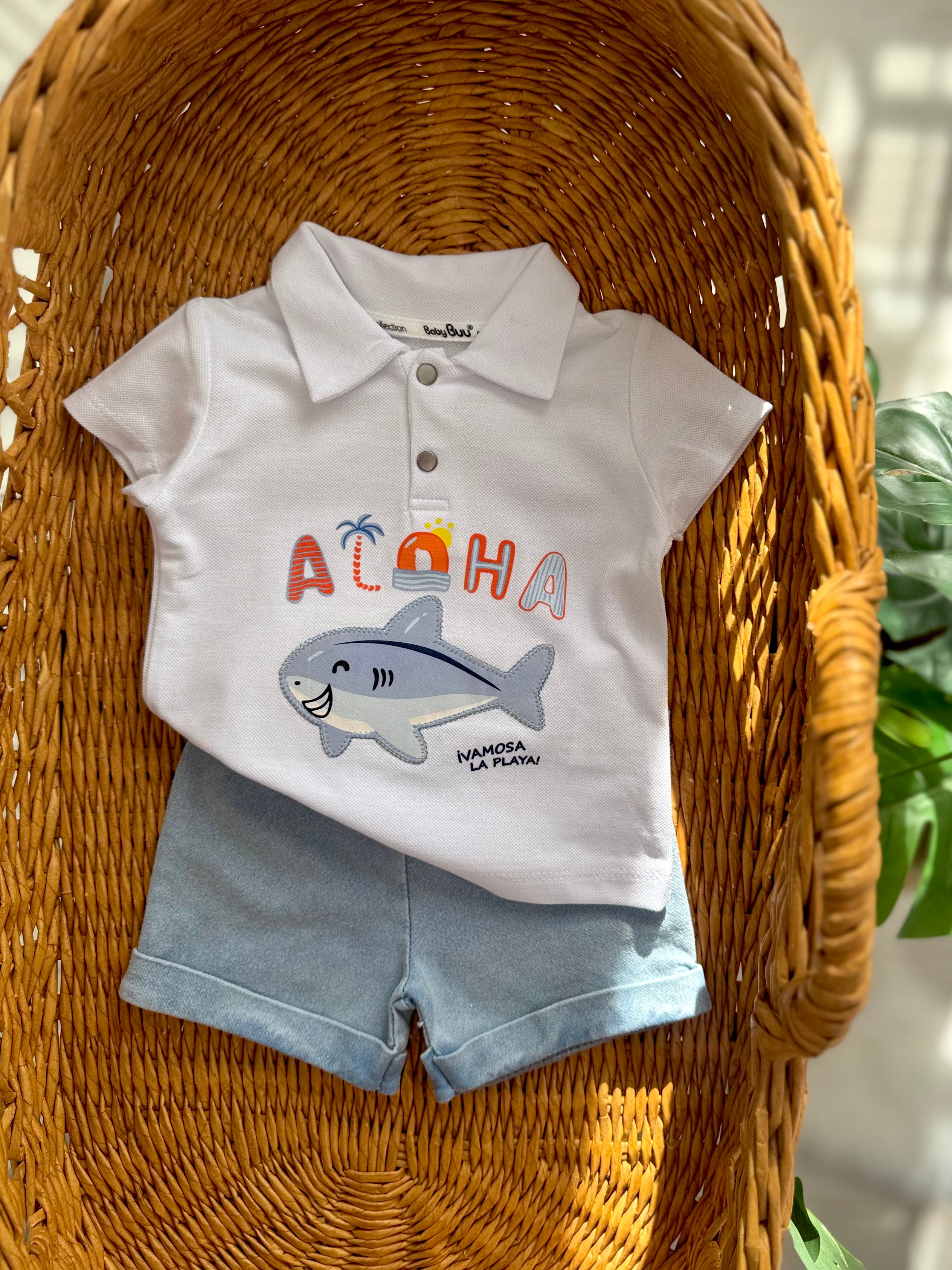 Aloha Polo Yakalı Şortlu Takım
