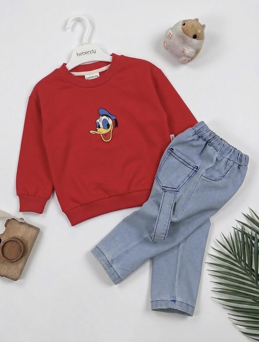 Donald Duck Oversize Sweat Kot Pantolonlu Takım