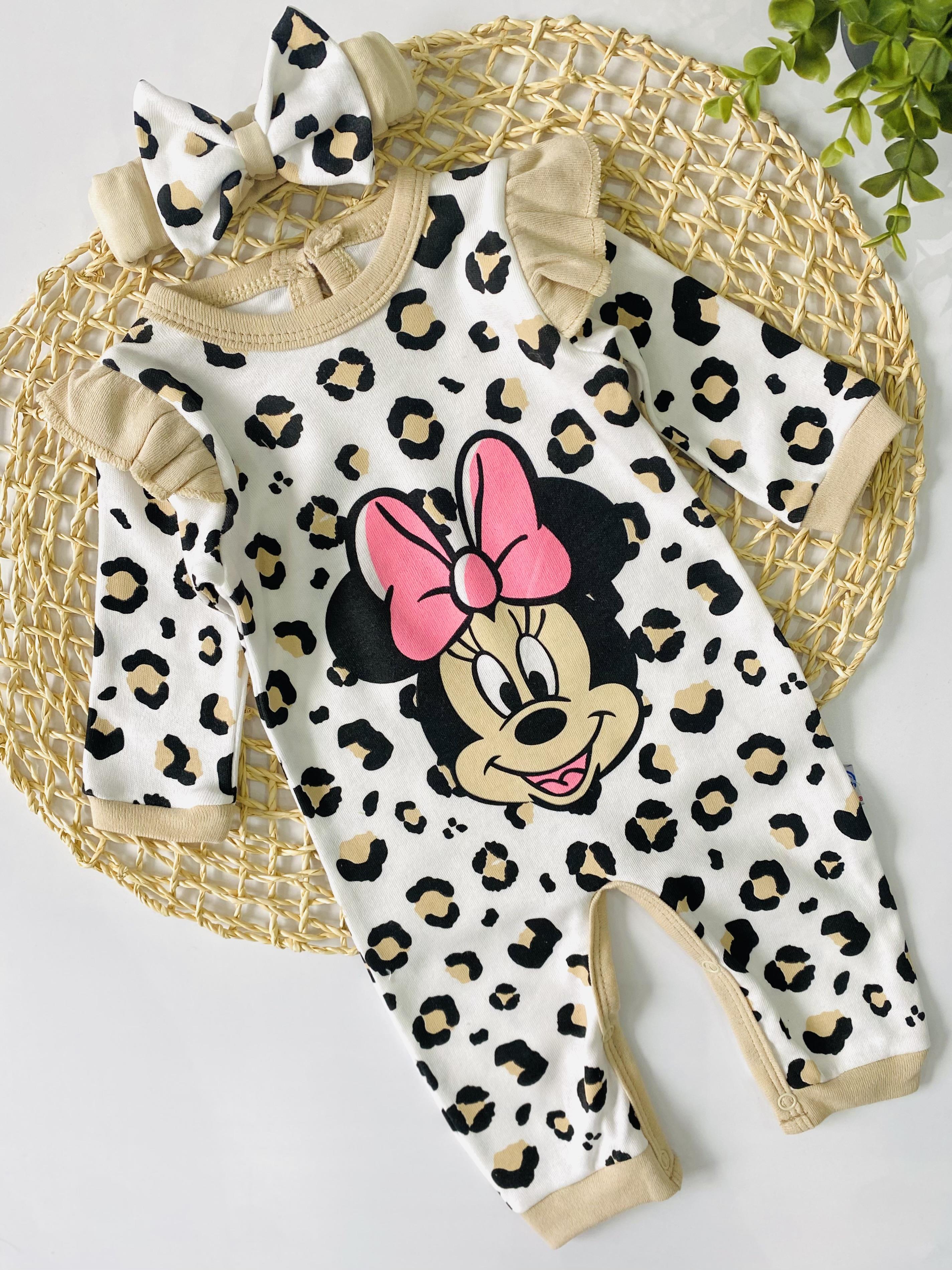Leoparlı Minnie Tulum 