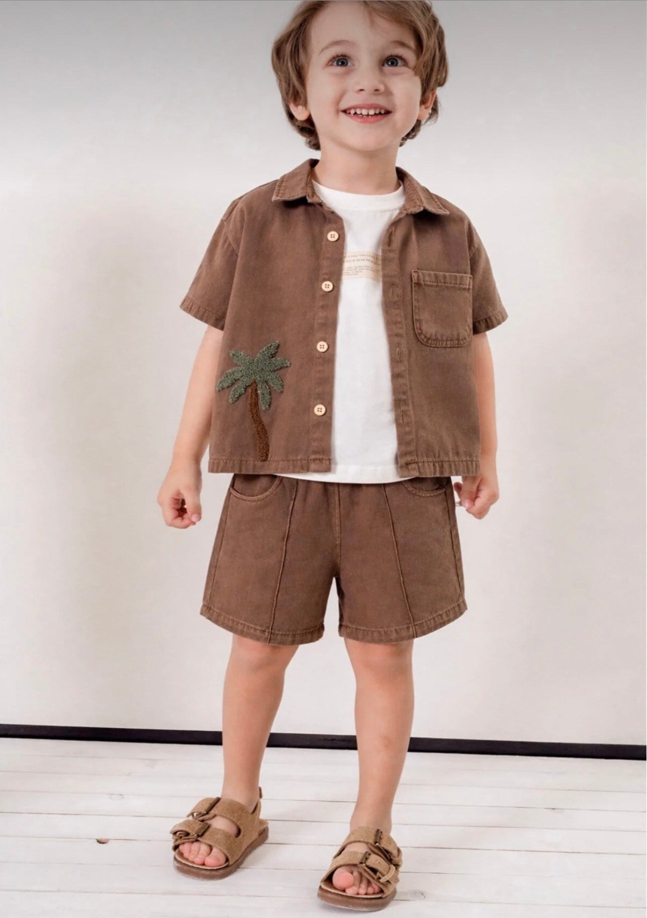 Mocha Palm 3lü Yazlık Takım