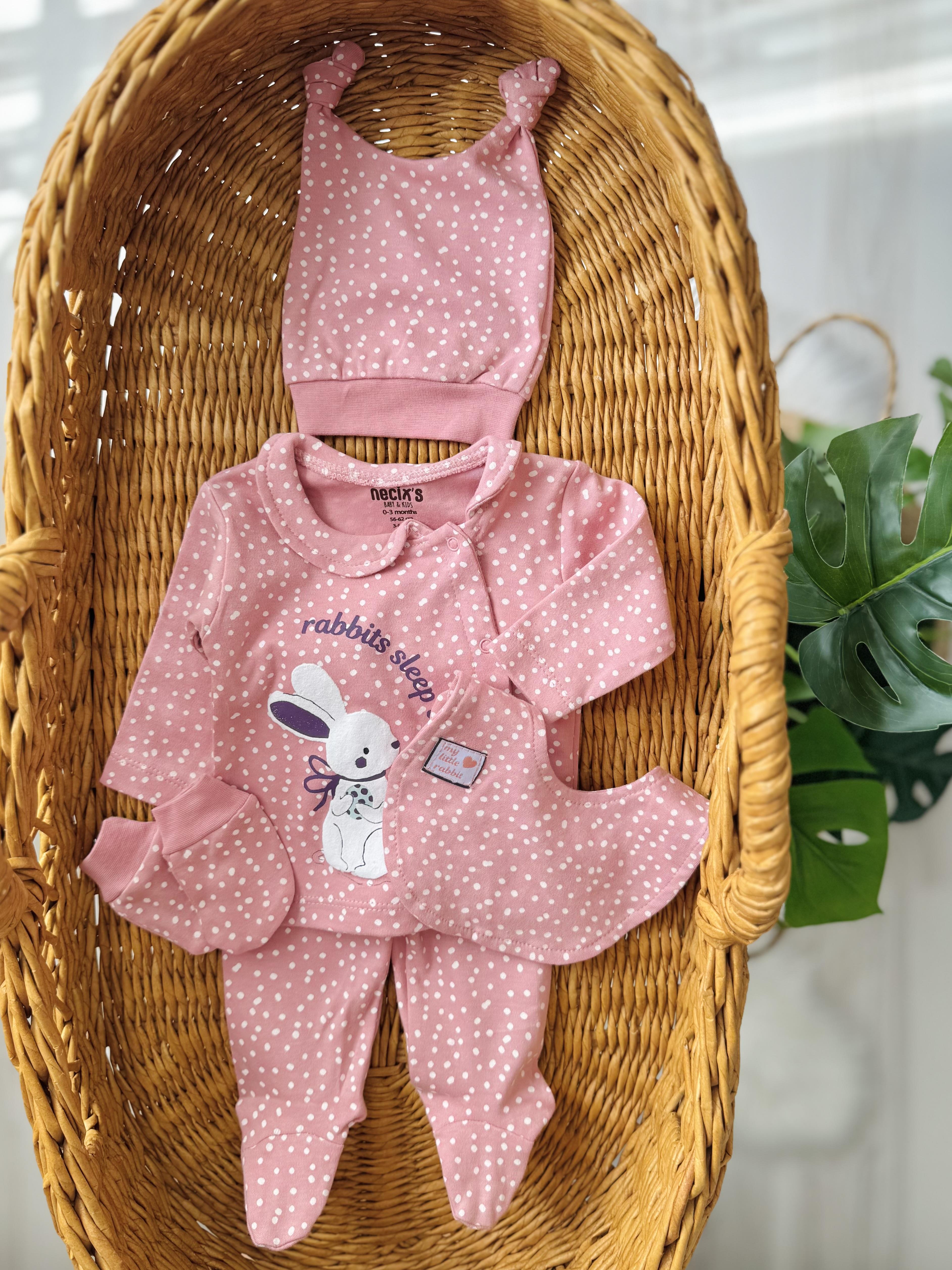 My Little Rabbit Puantiyeli 5li Hastane Çıkışı
