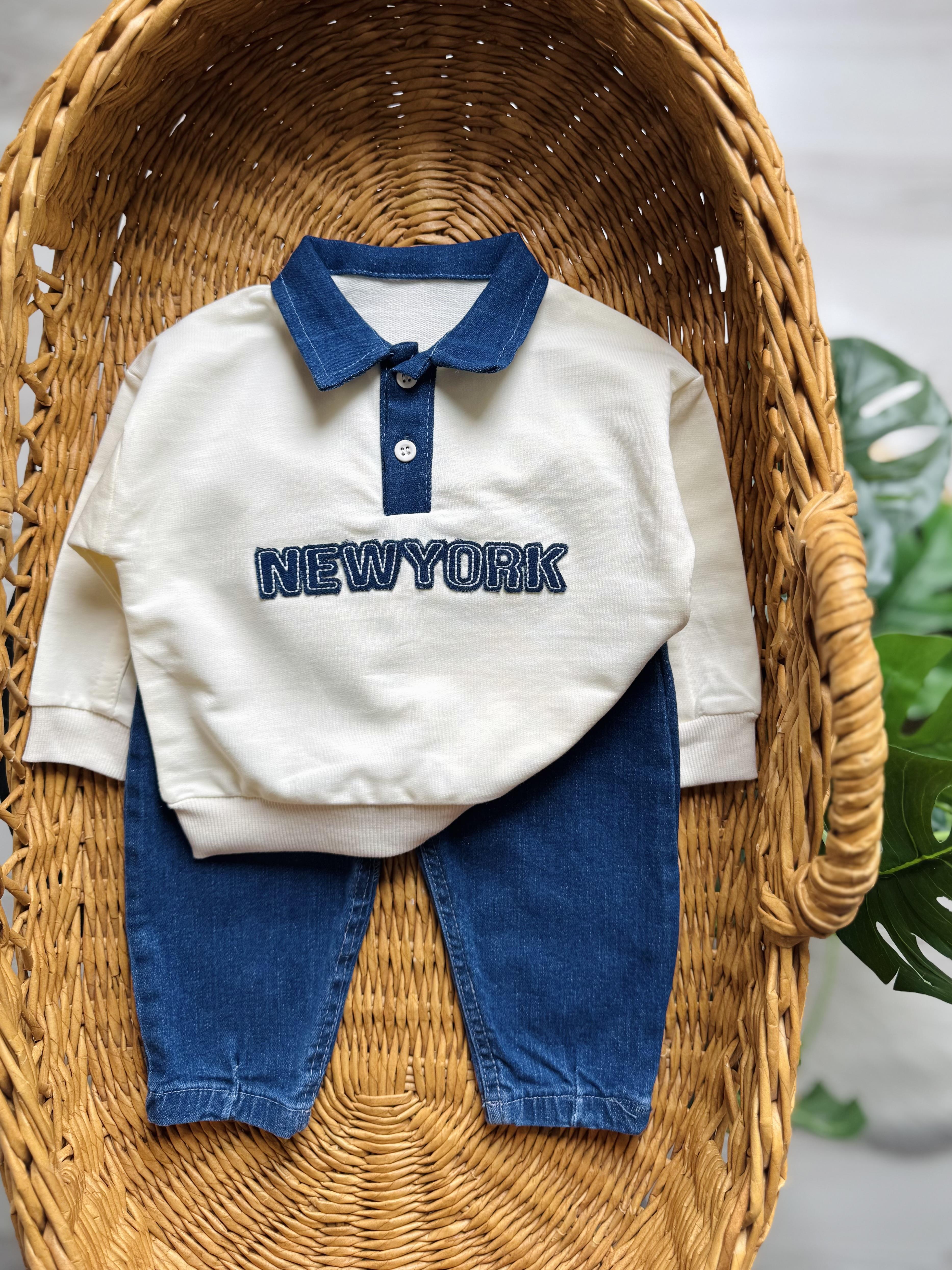 NewYork Polo Yaka Denim Takim