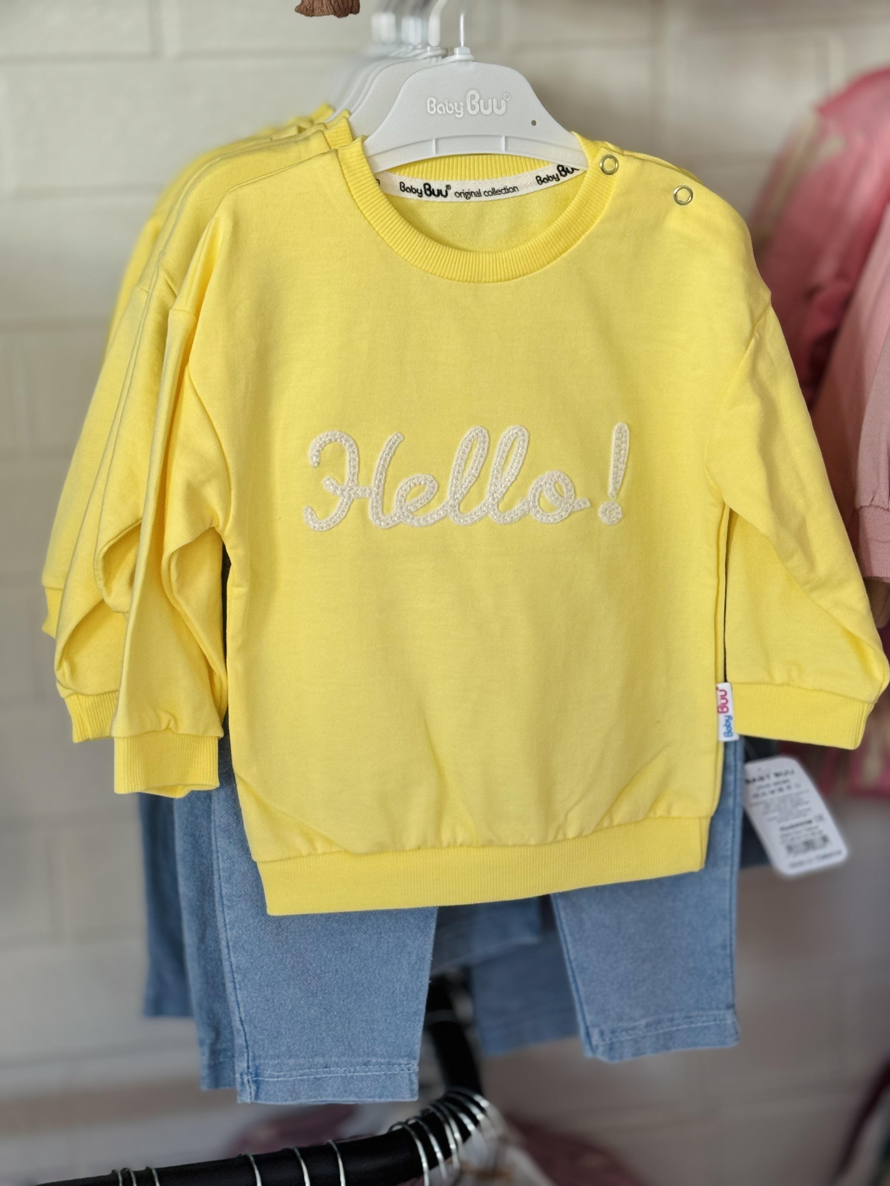 Sarı Hello Kedicik Mevsimlik Takım