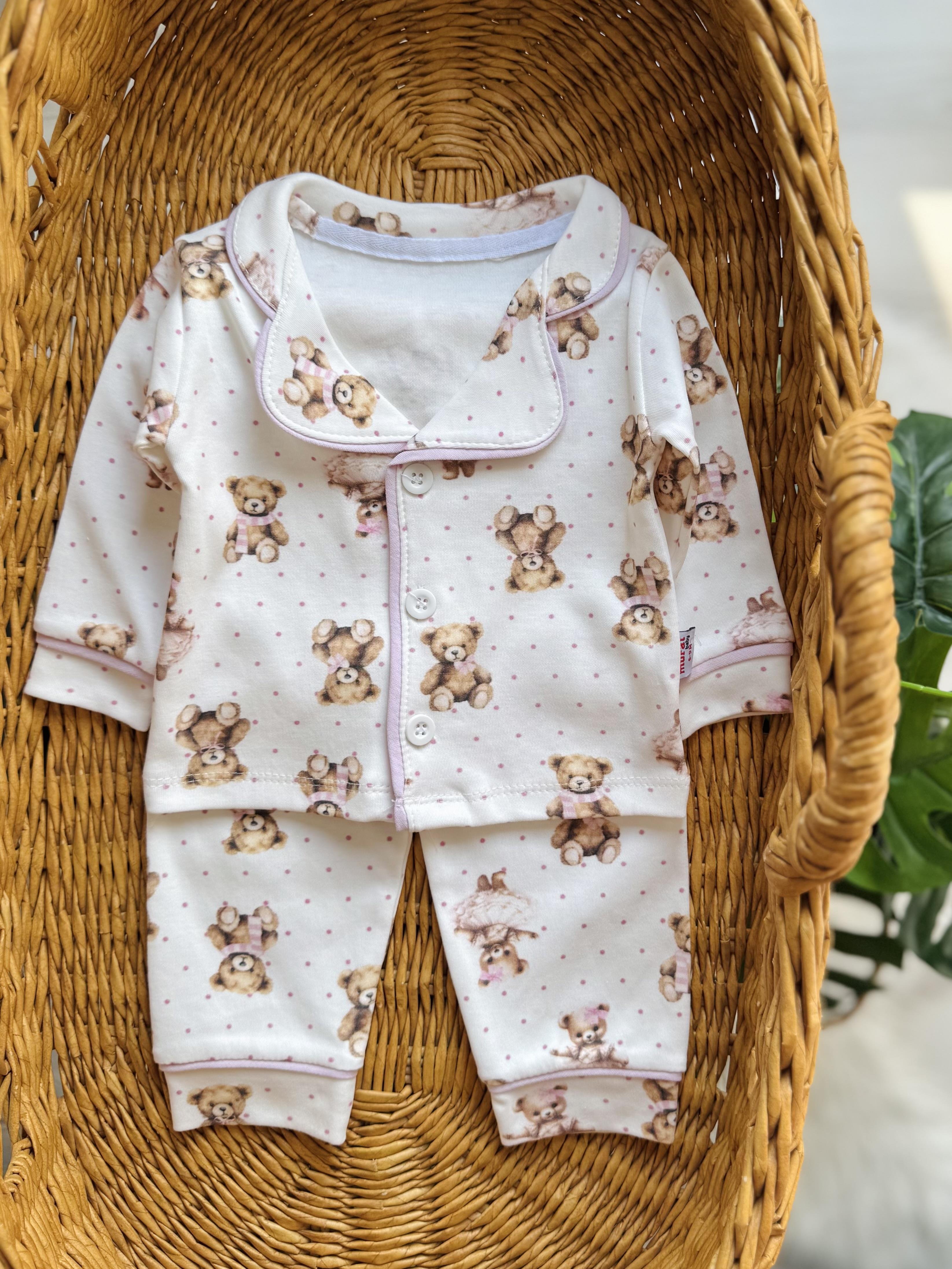 Teddy Puantiyeli Pijama Takımı