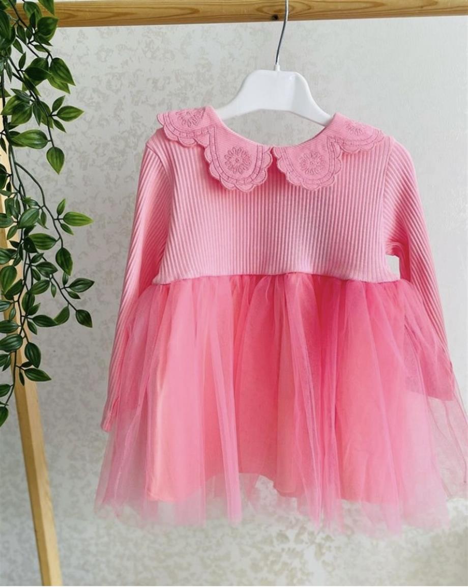 Tütülü Pembe Elbise