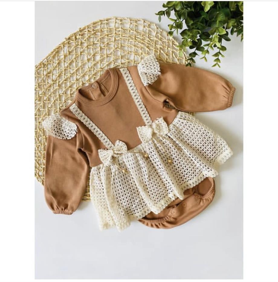 Vintage Dantel Etekli Romper