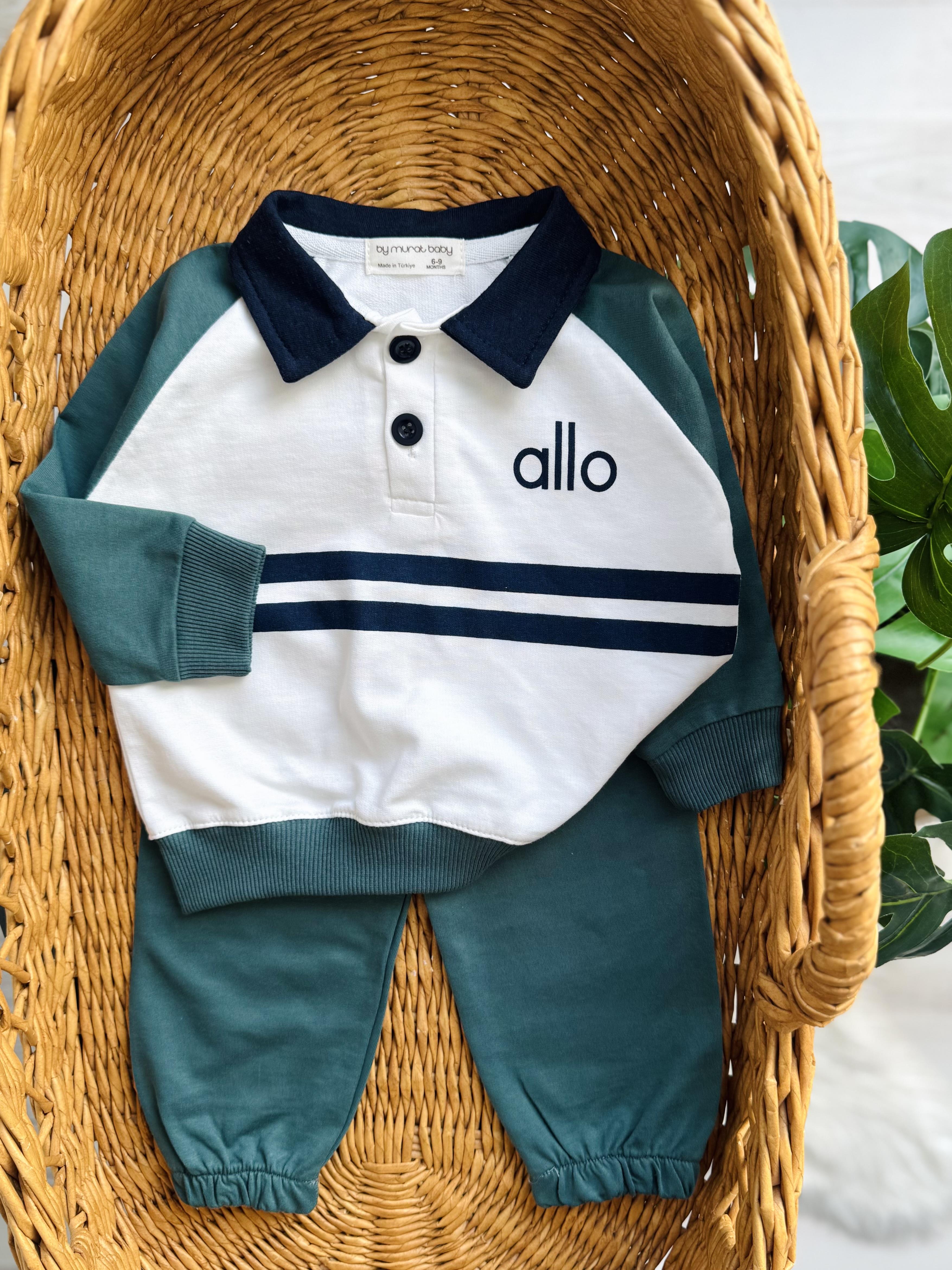 Yeşil Allo Yakalı Mevsimlik Takım