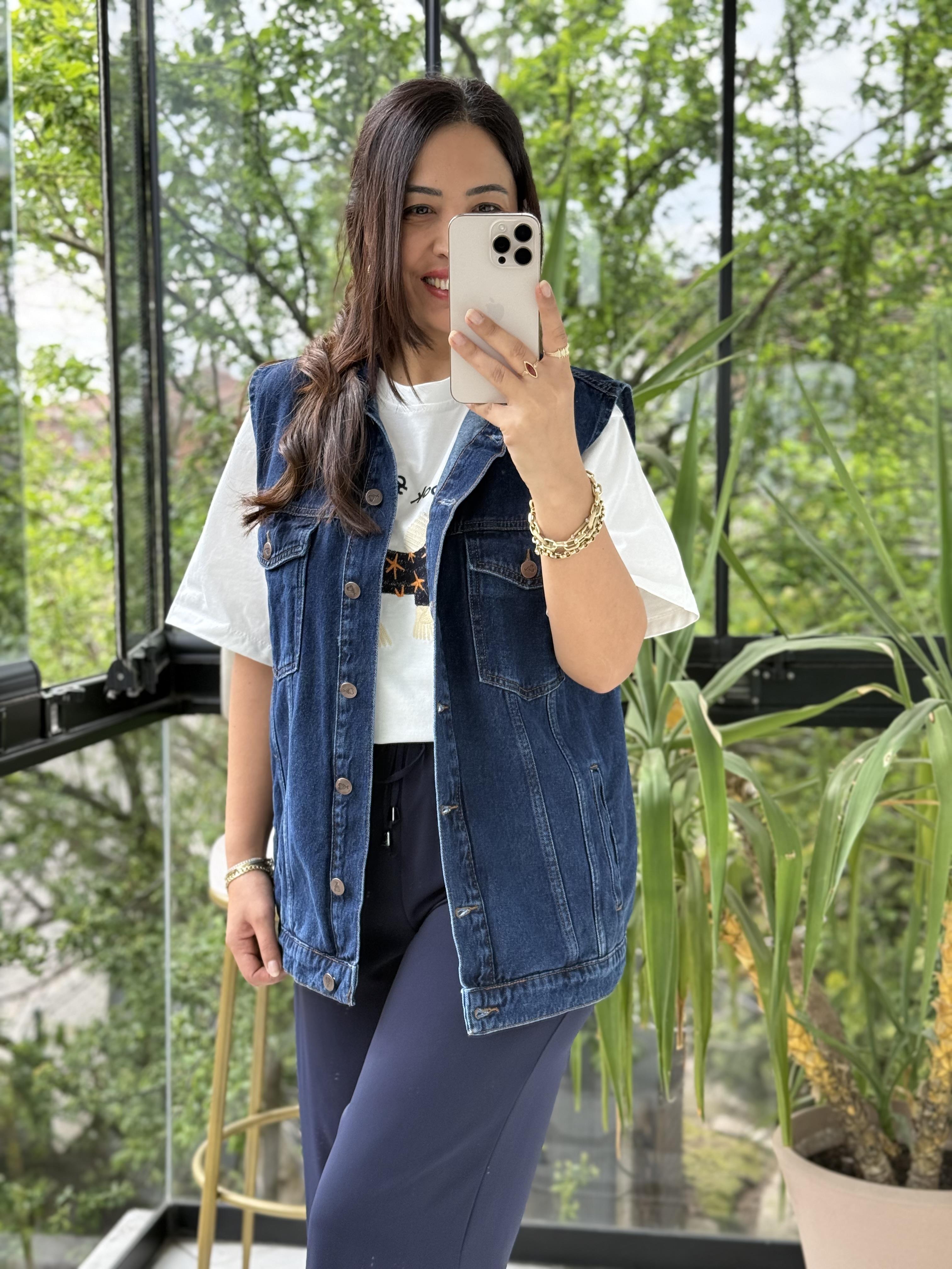 Orta Boy Kot Yelek Lacivert