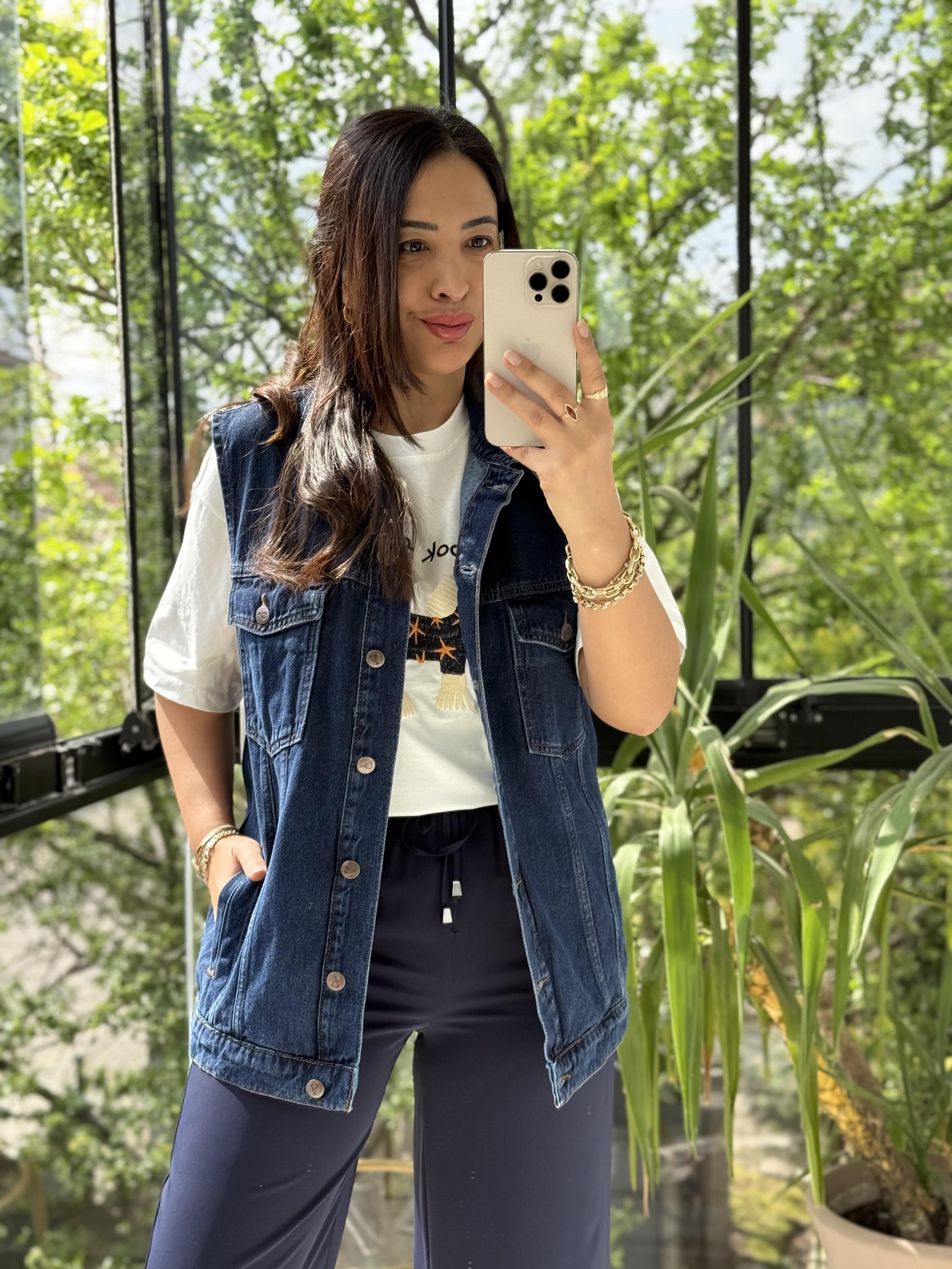 Orta Boy Kot Yelek Lacivert