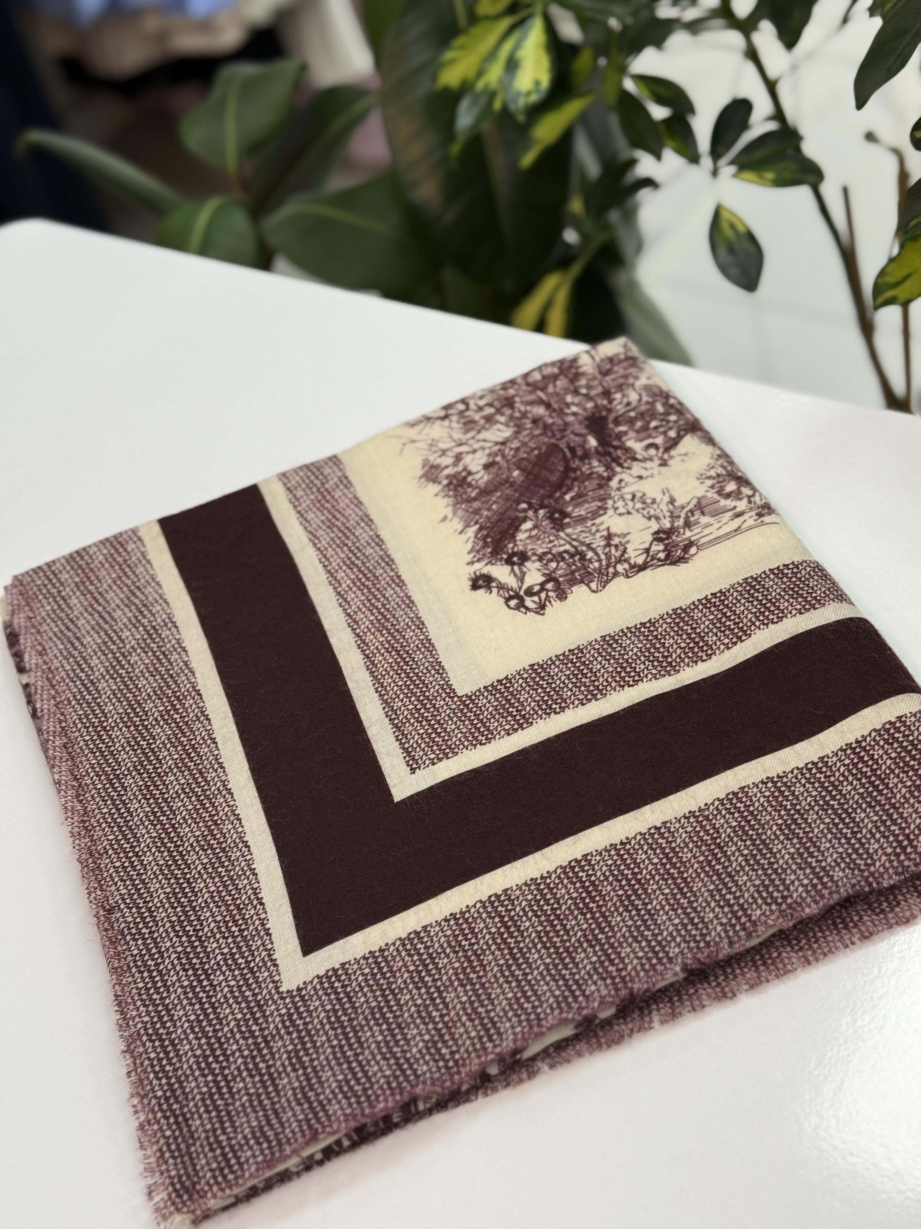 İthal Kaşmir Şal D*or Mürdüm