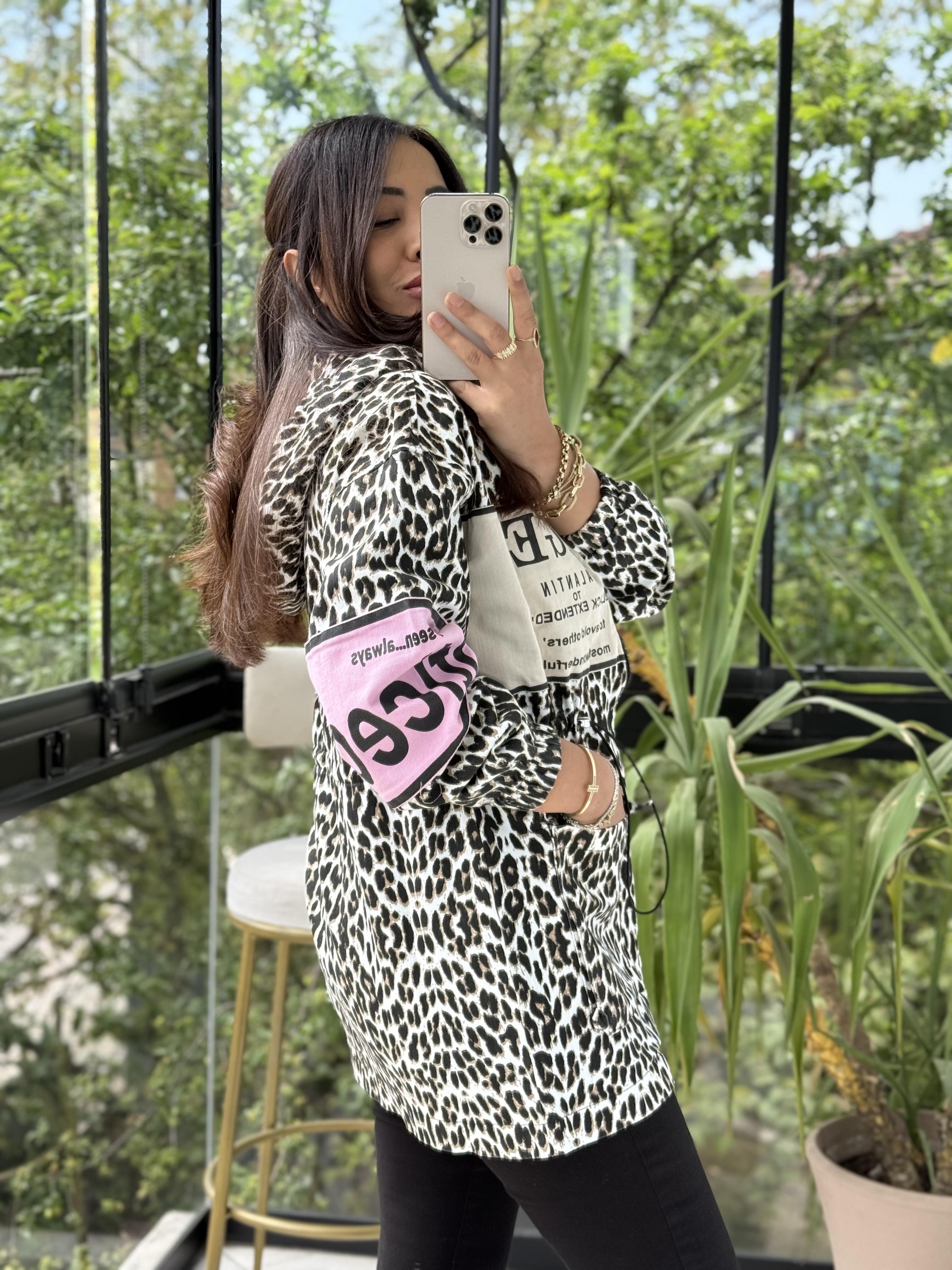 Nitage Leopar Ceket Bej