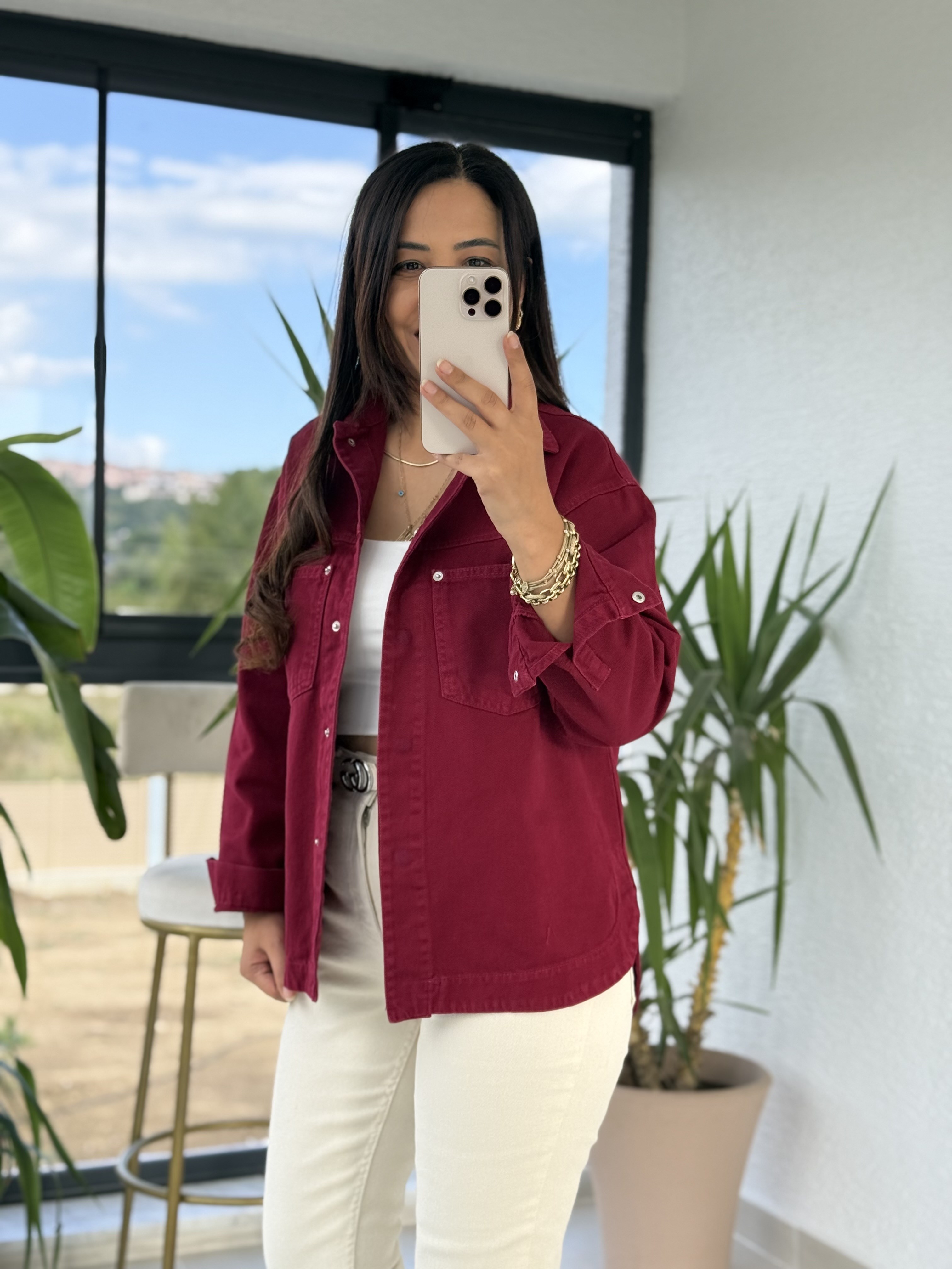 Zra Model Gabardin Ceket Bordo 