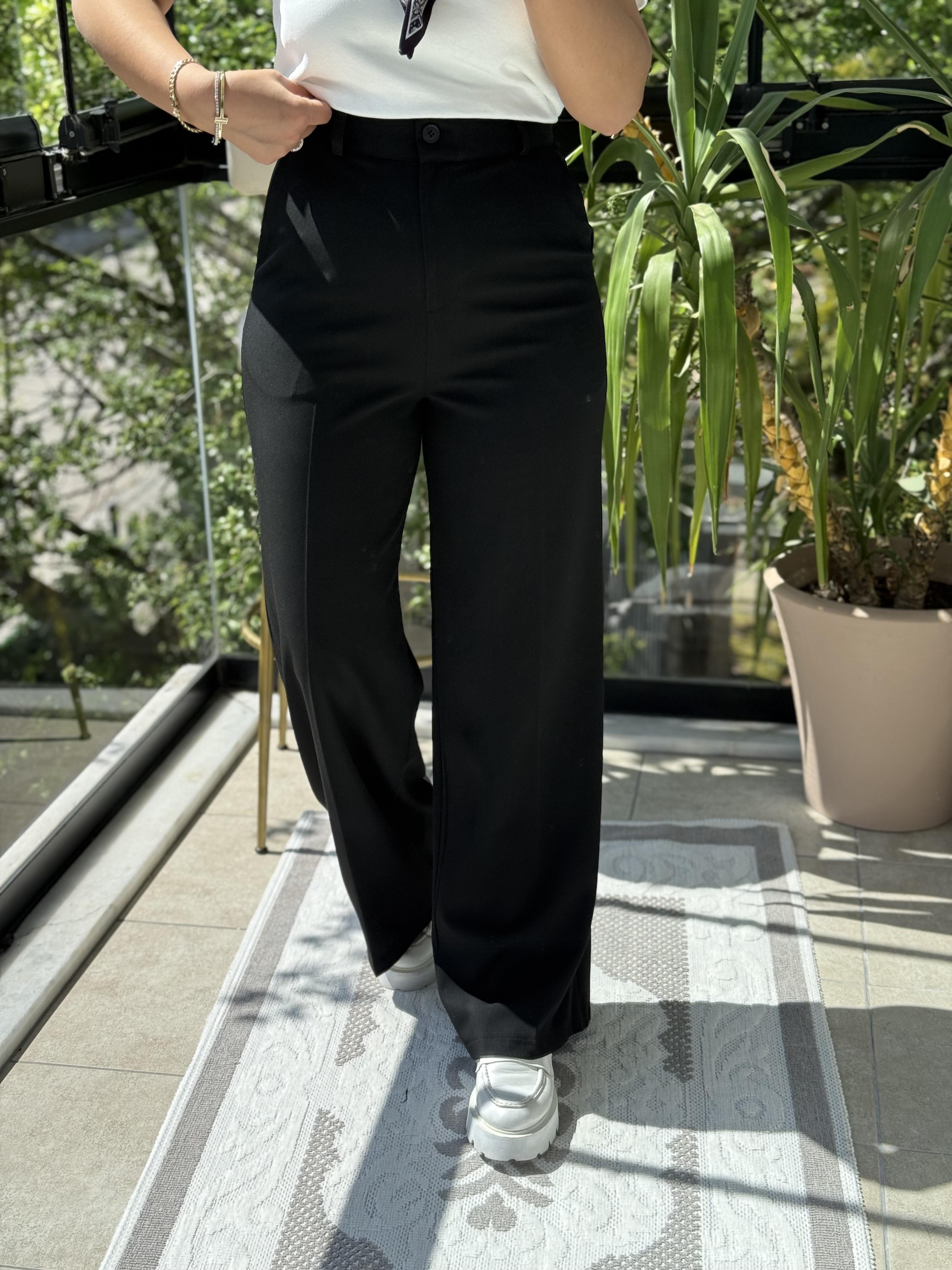 Cepli Palazzo Pantolon Siyah