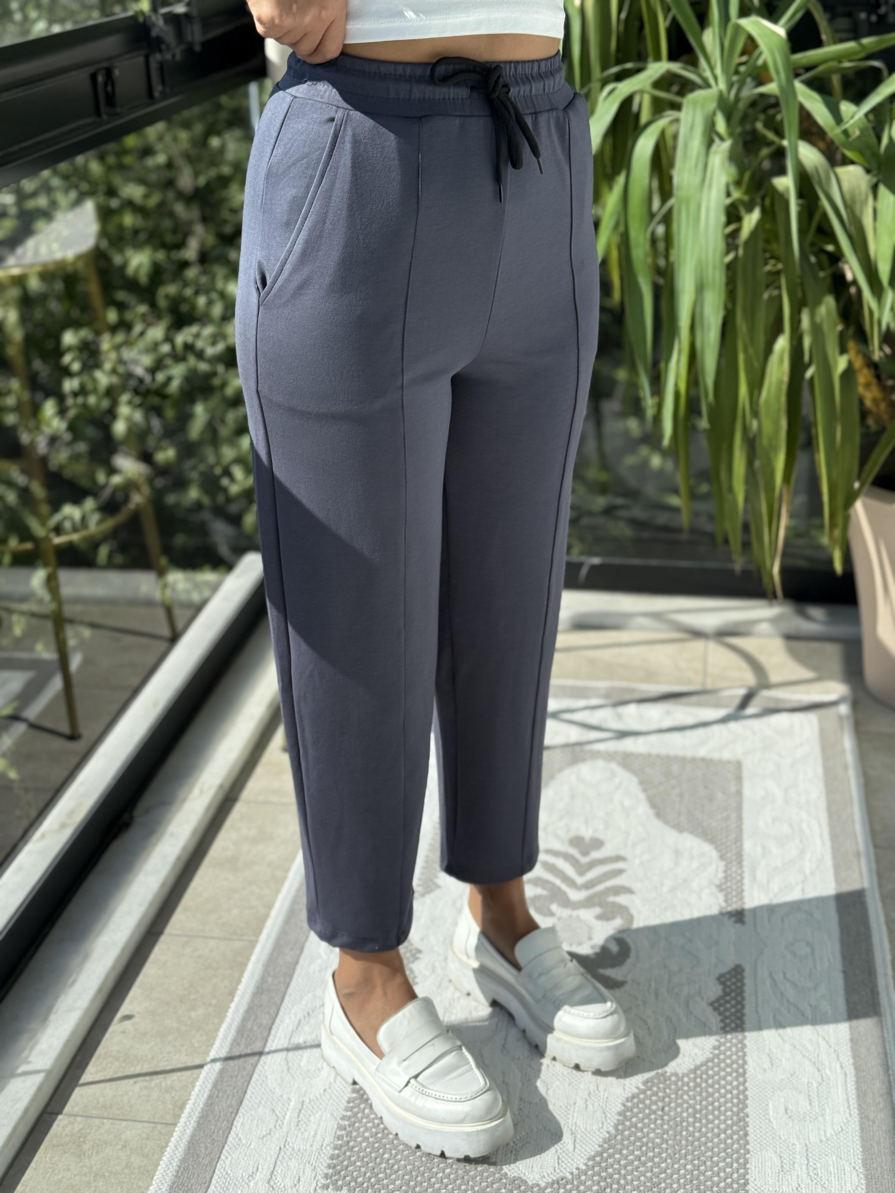 Modal Önü Dikişli Pantolon Antrasit 