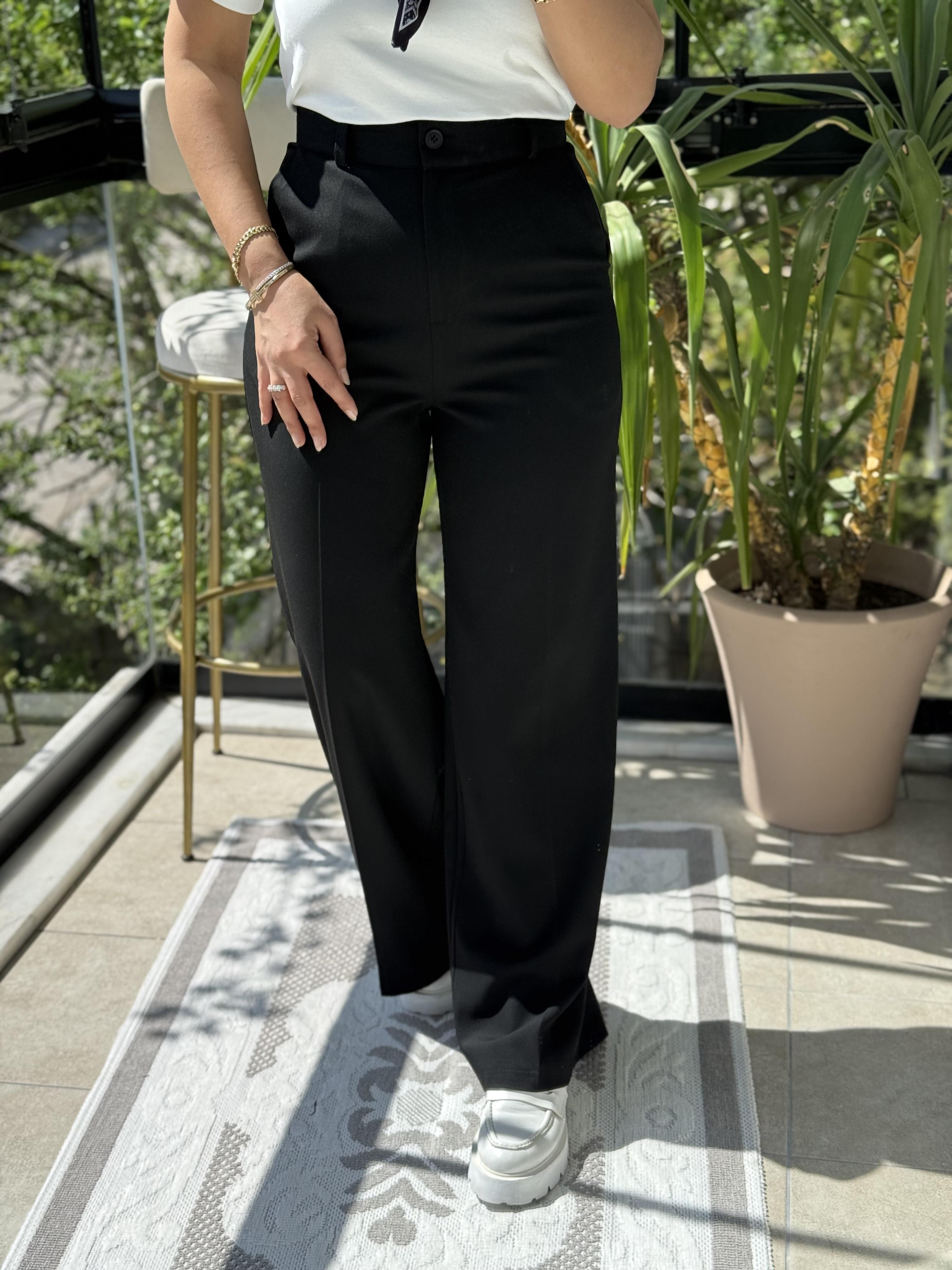 Cepli Palazzo Pantolon Siyah