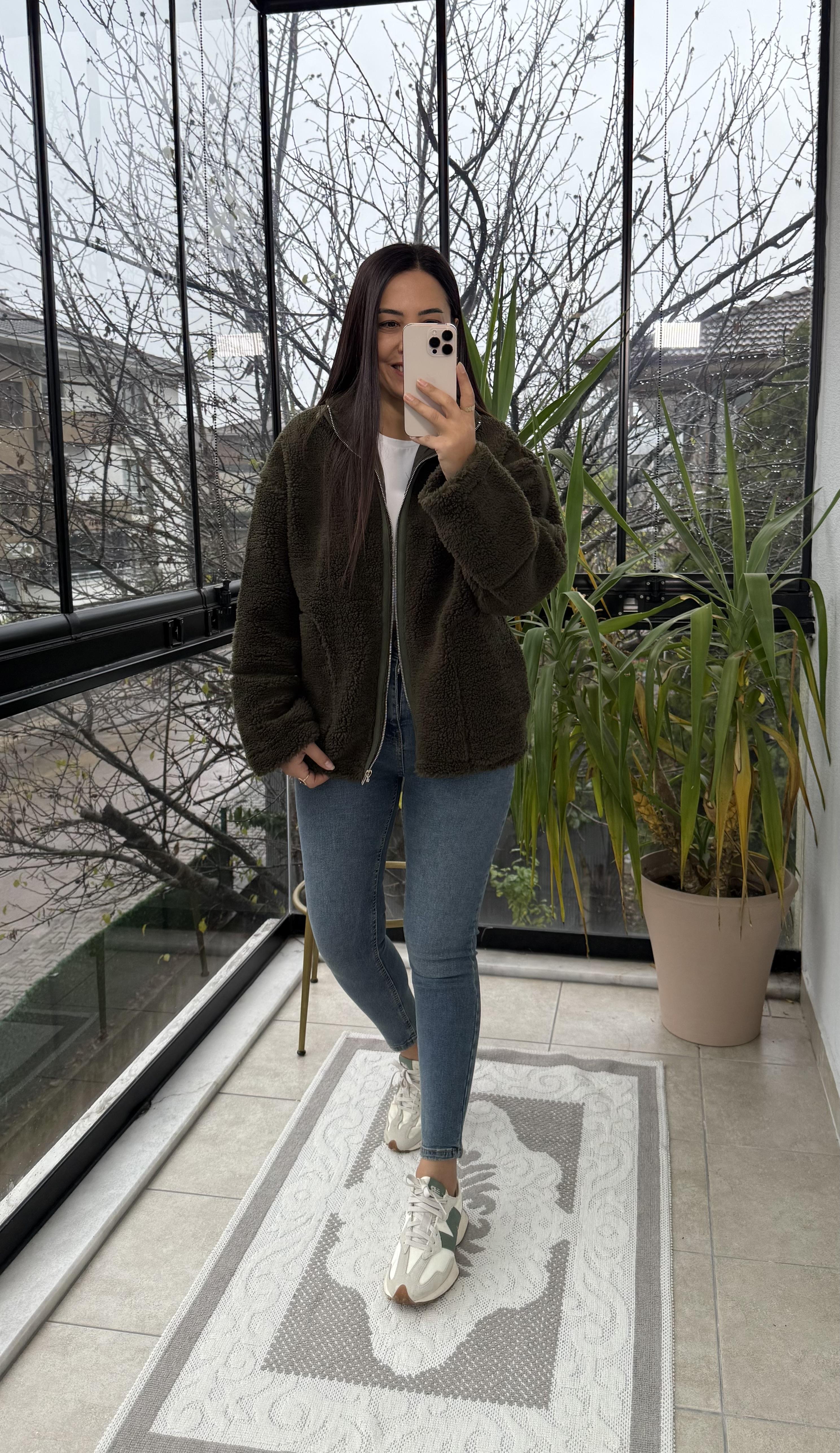 Pelüş Basic Polar Haki Yeşili