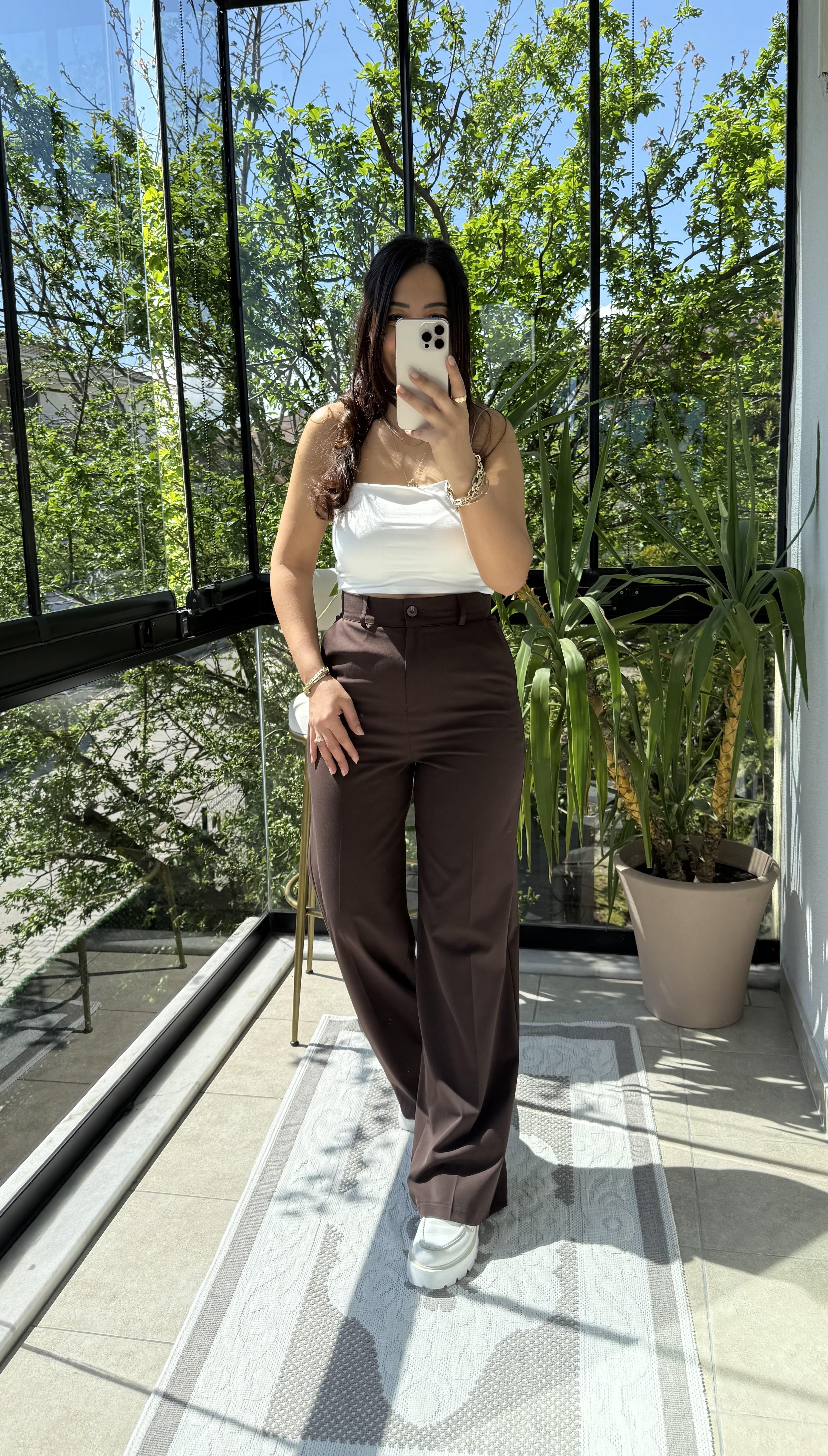 Cepli Palazzo Pantolon Kahve