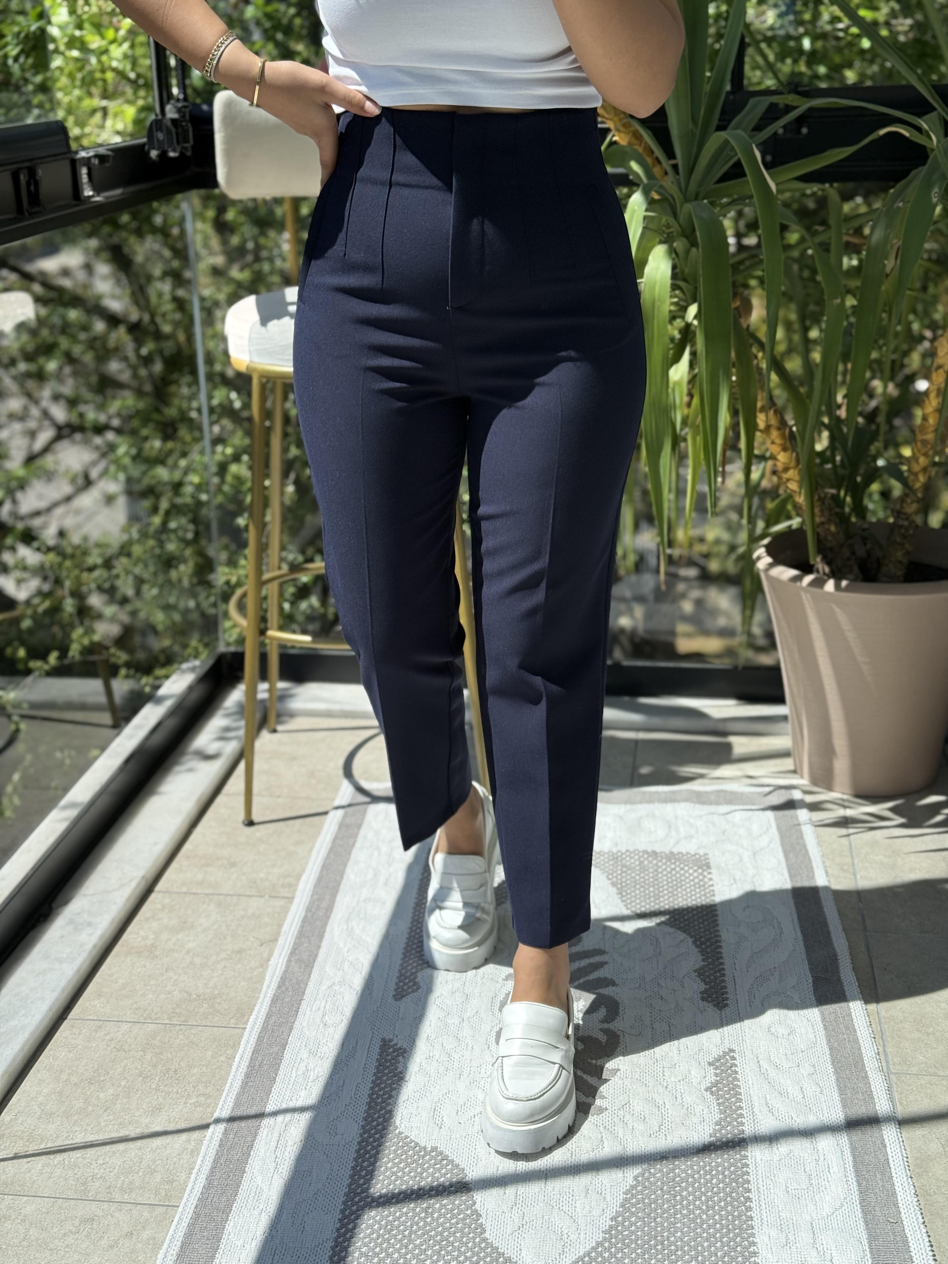 Düğmesiz Zra Model Kumaş Pantolon Lacivert