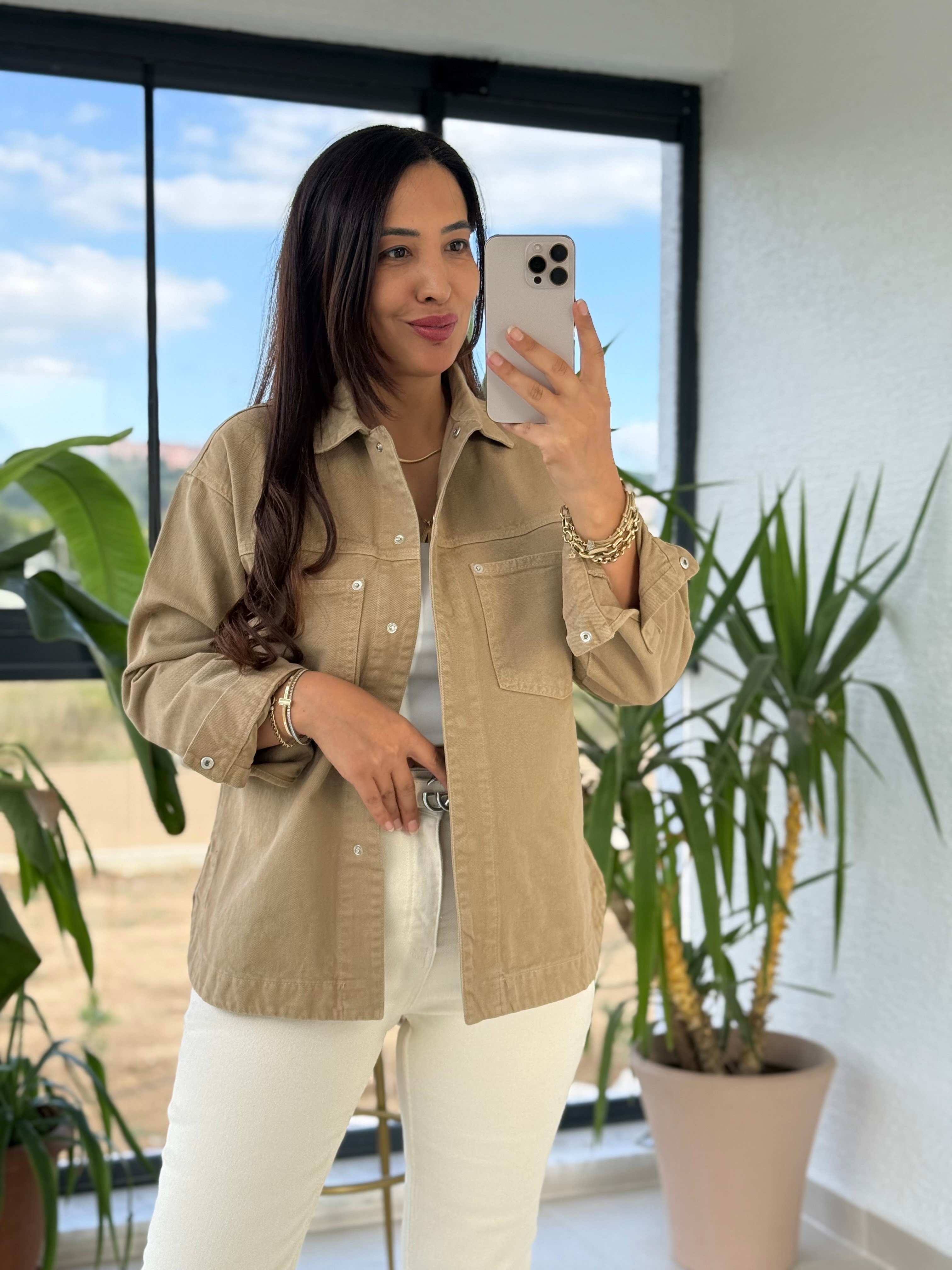 Zra Model Gabardin Ceket Vizon