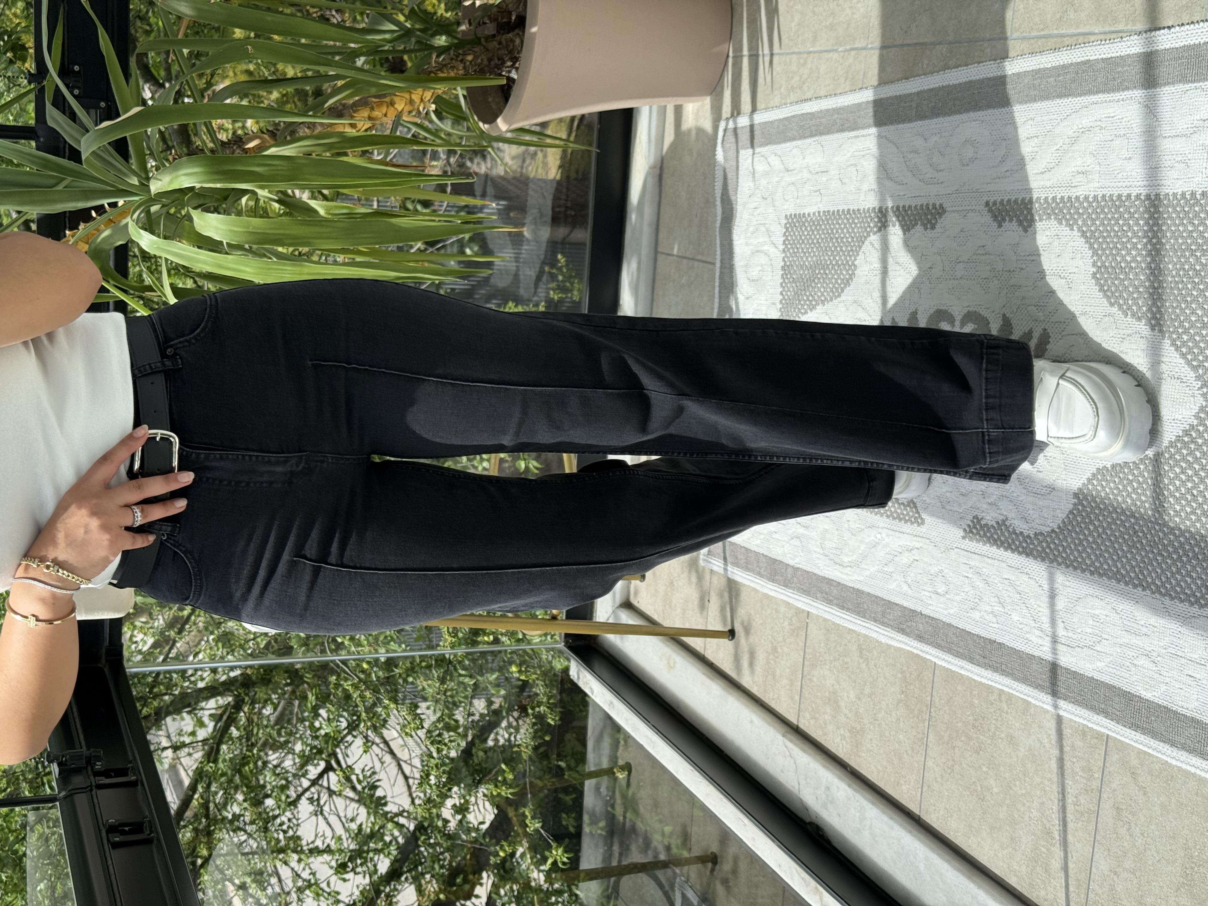 Çımalı Kot Pantolon Füme