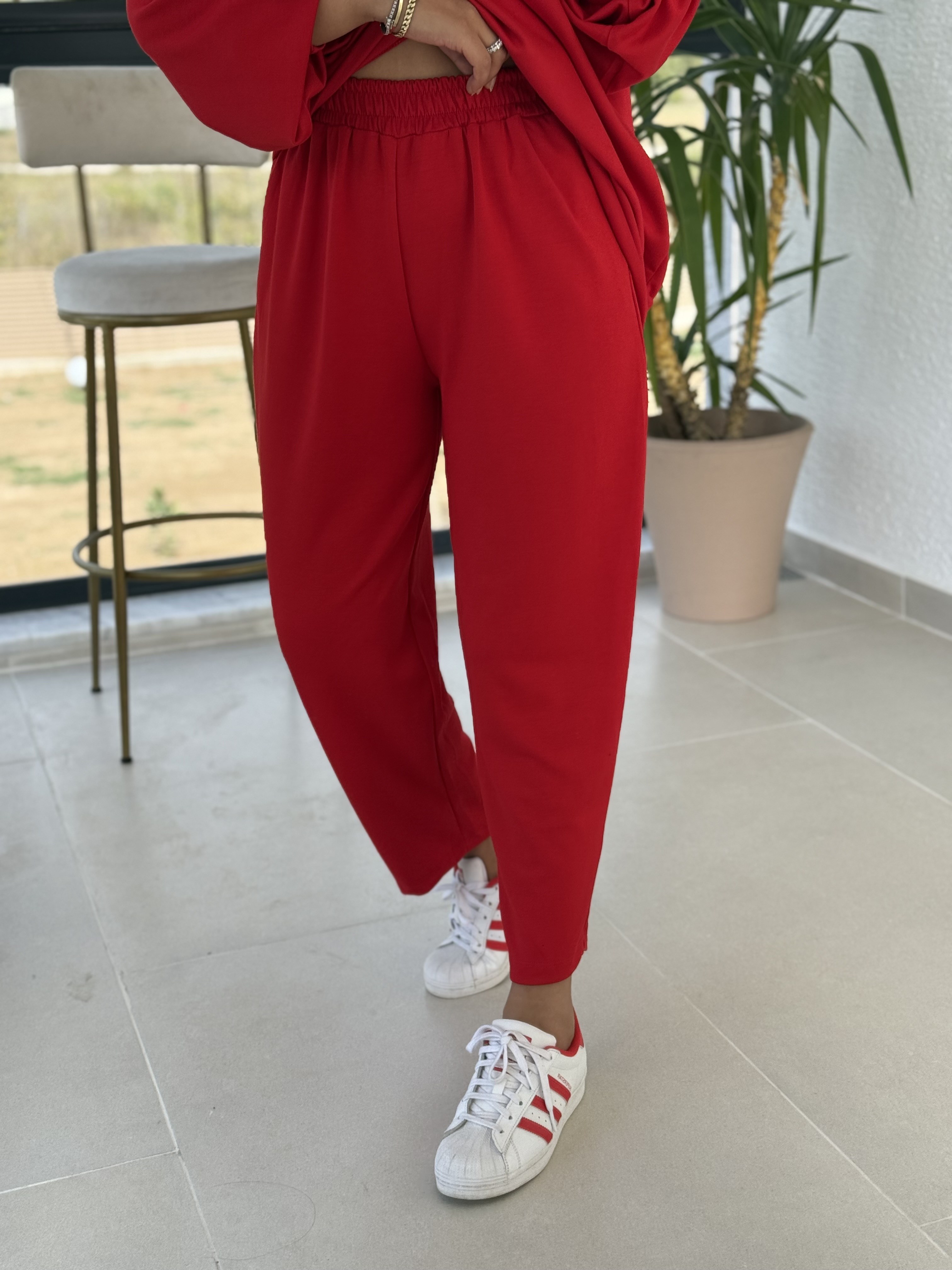 Basic Sweatli Modal Takım Kırmızı