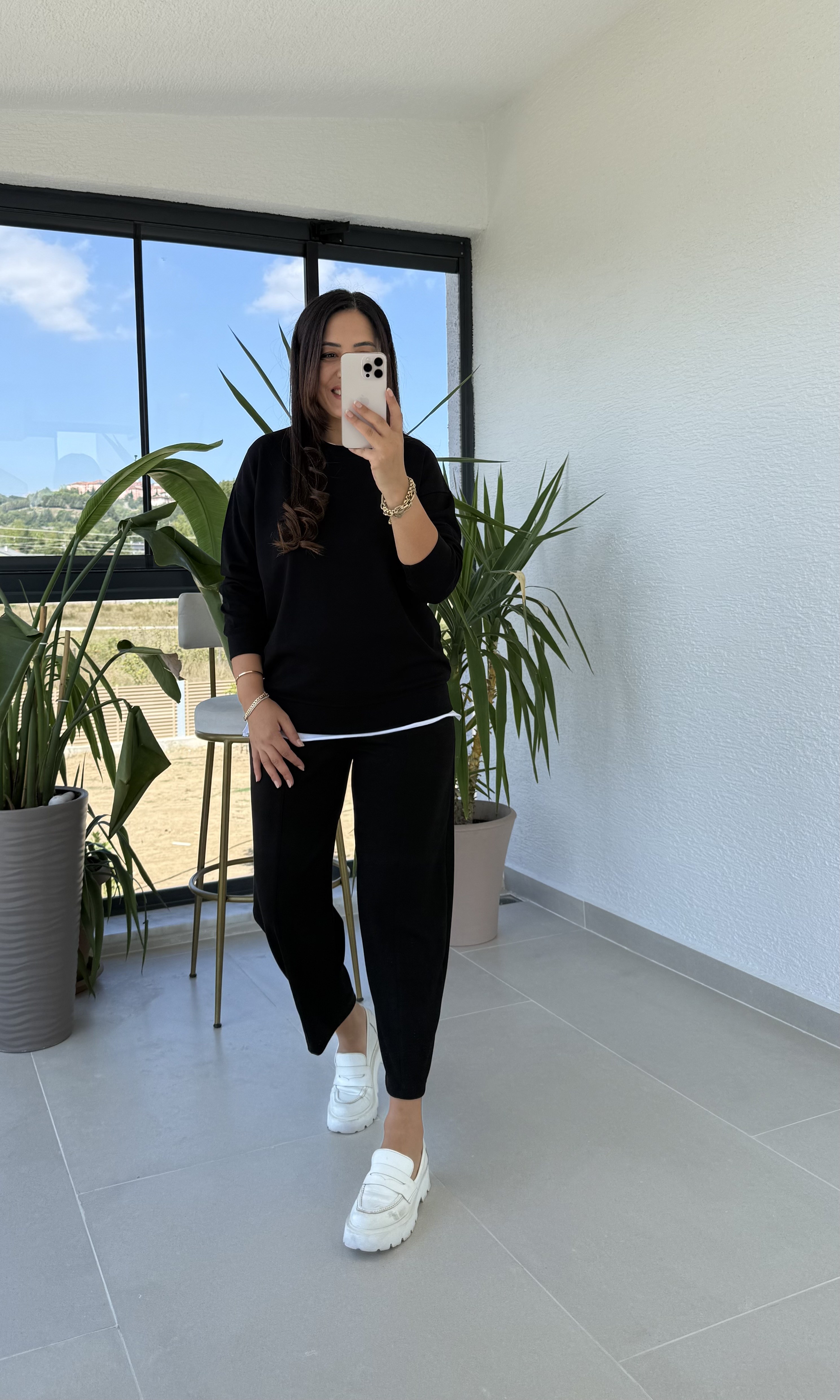 Oysh Basic Sweatshirt Siyah