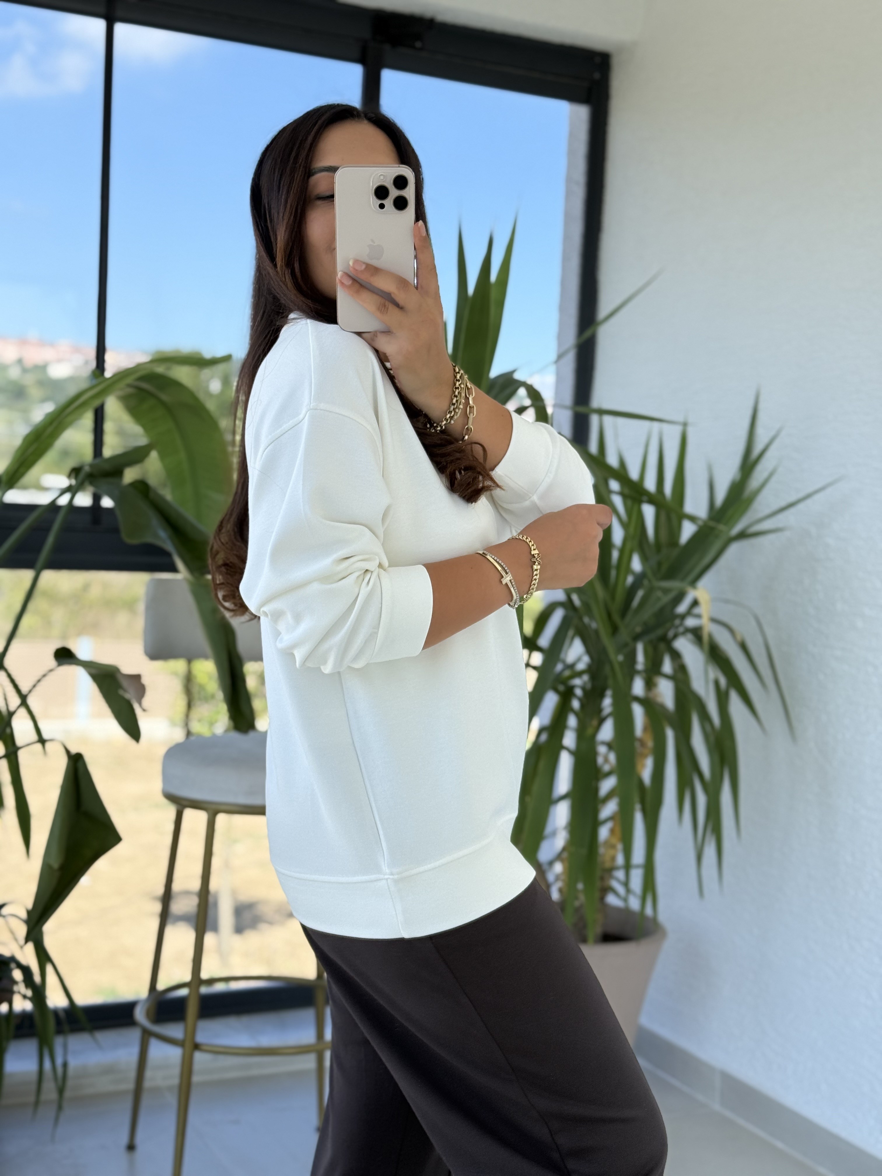 Oysh Basic Sweatshirt Ekru