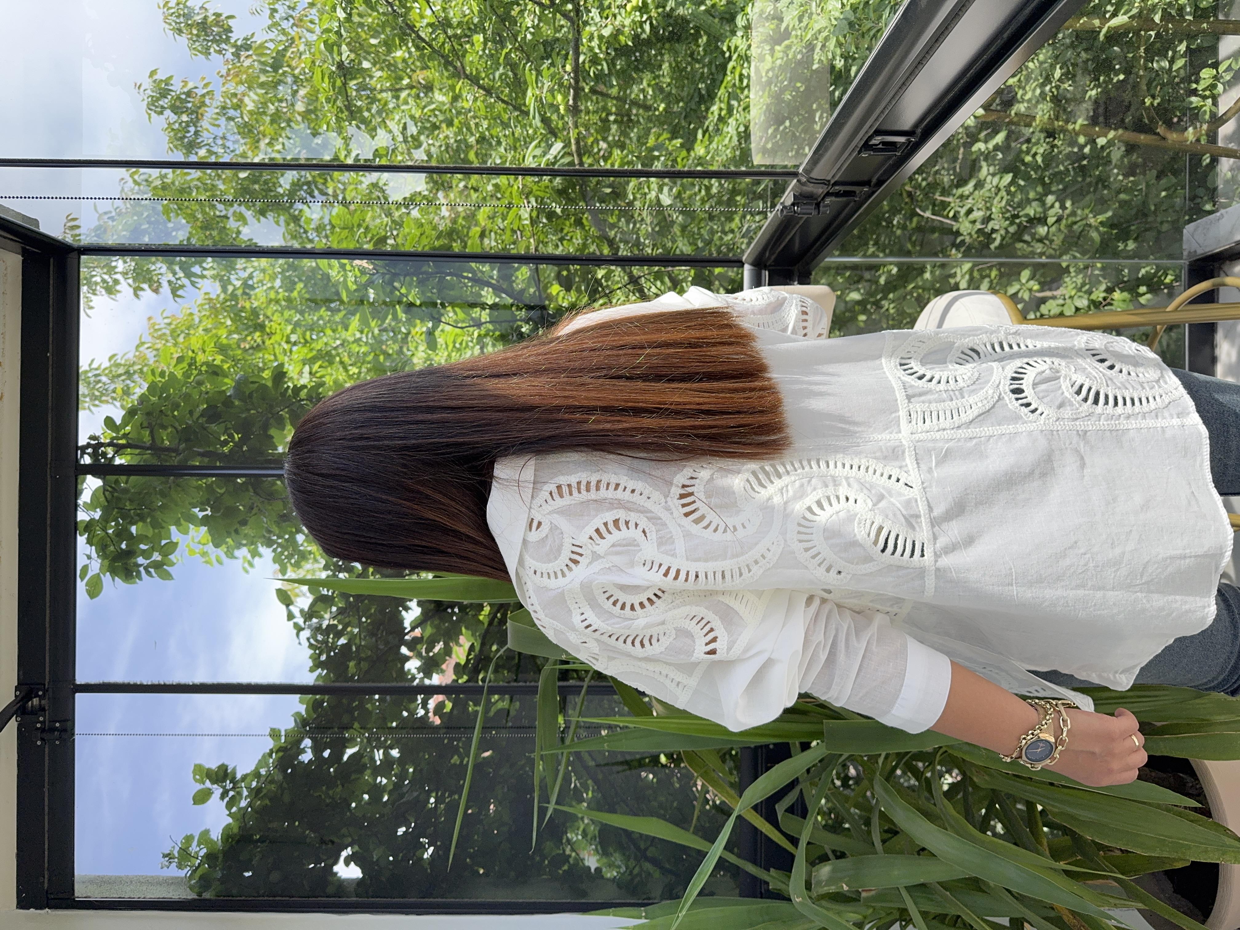 Dantel Detaylı Pamuklu Gömlek Beyaz