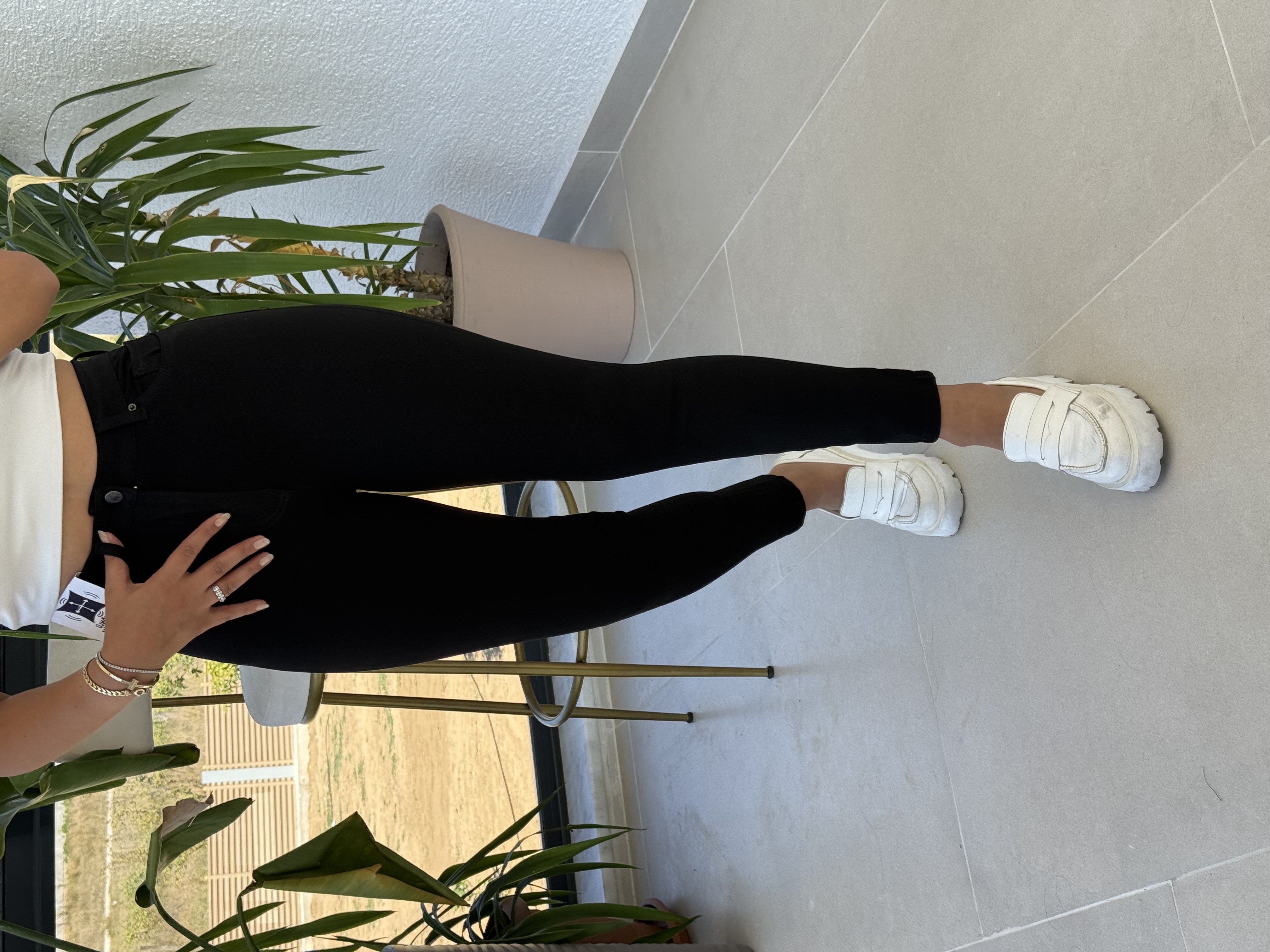 Enine Boyuna Likralı Skinny Jean Siyah