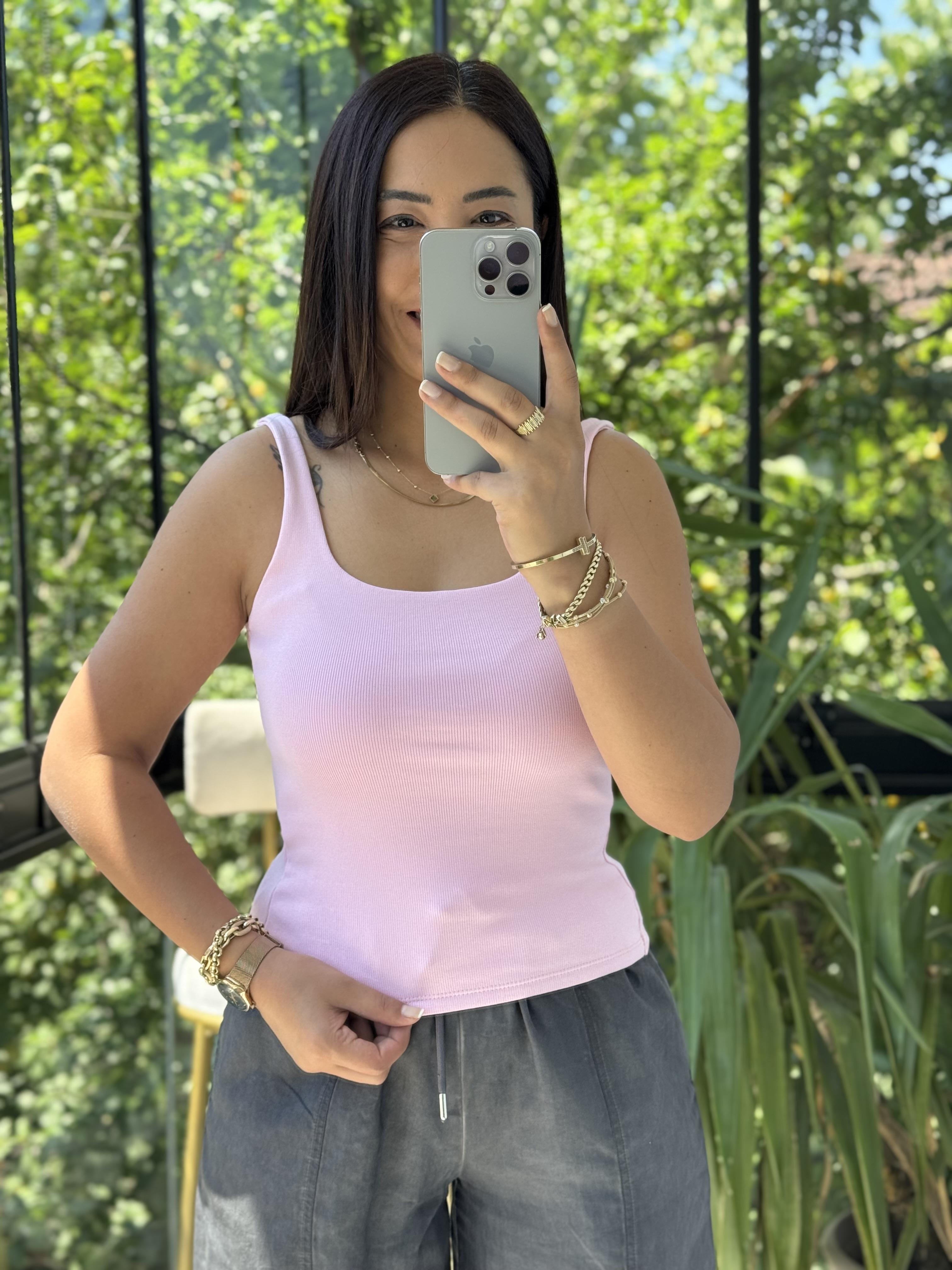 Dilvin Askılı Atlet Pembe