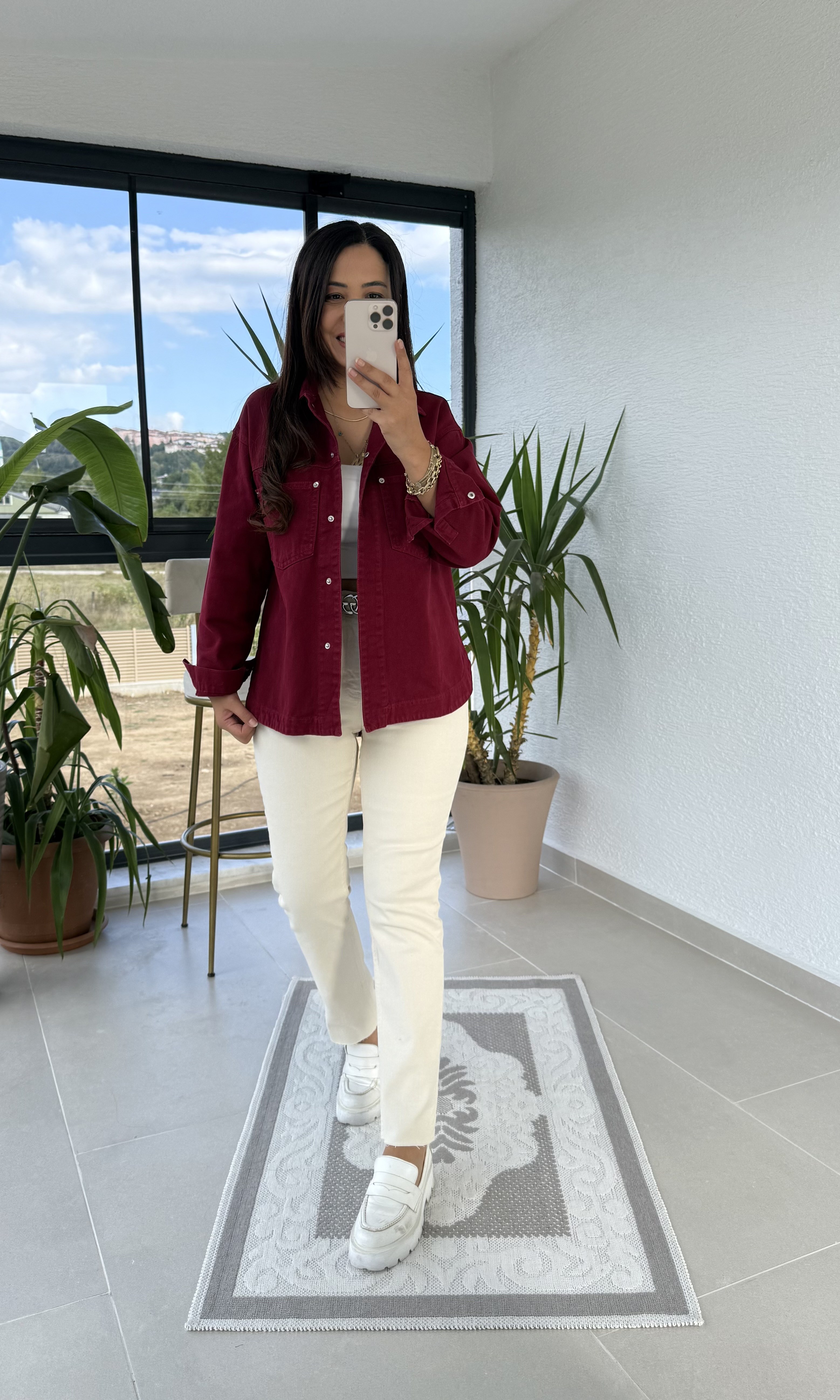 Zra Model Gabardin Ceket Bordo 