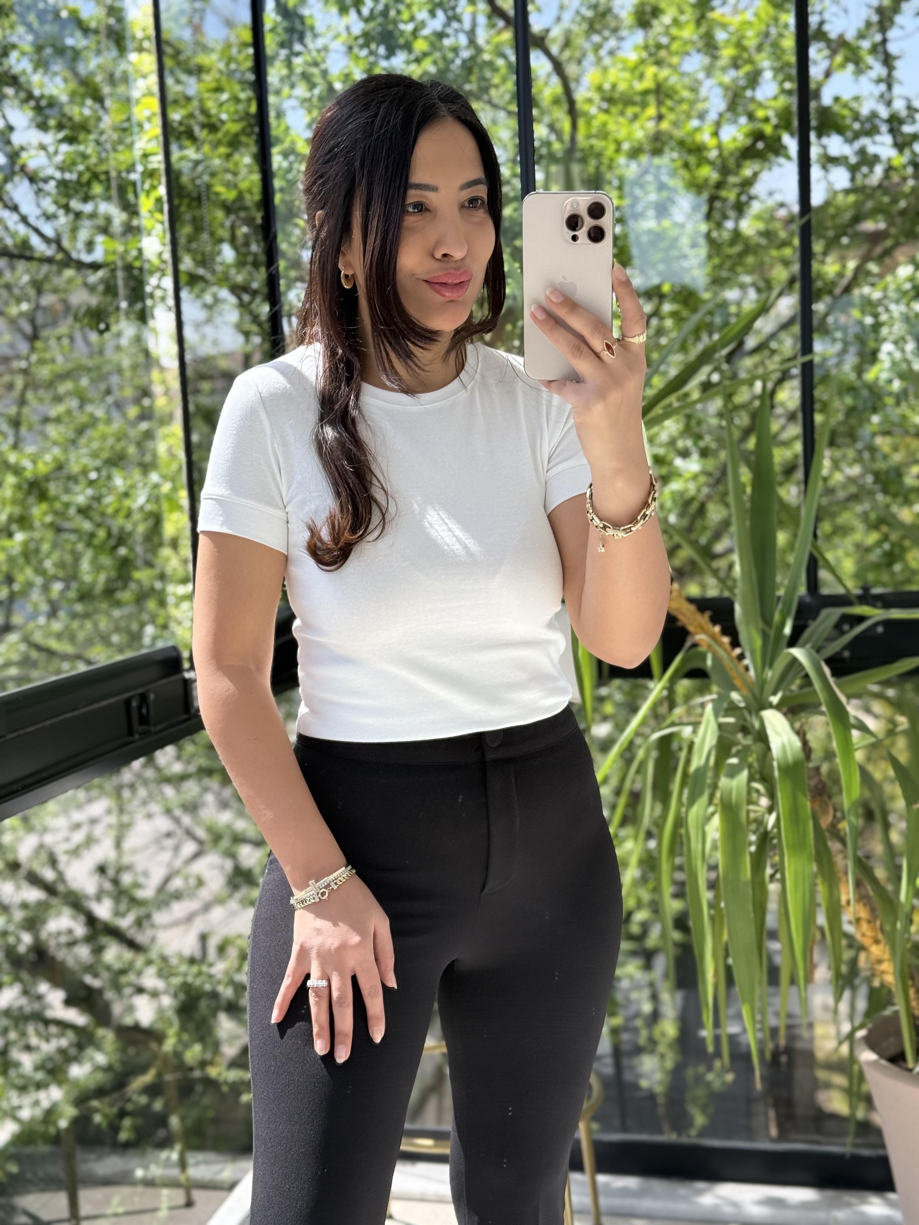 Dilvin Kısa Kollu Tişört Ekru