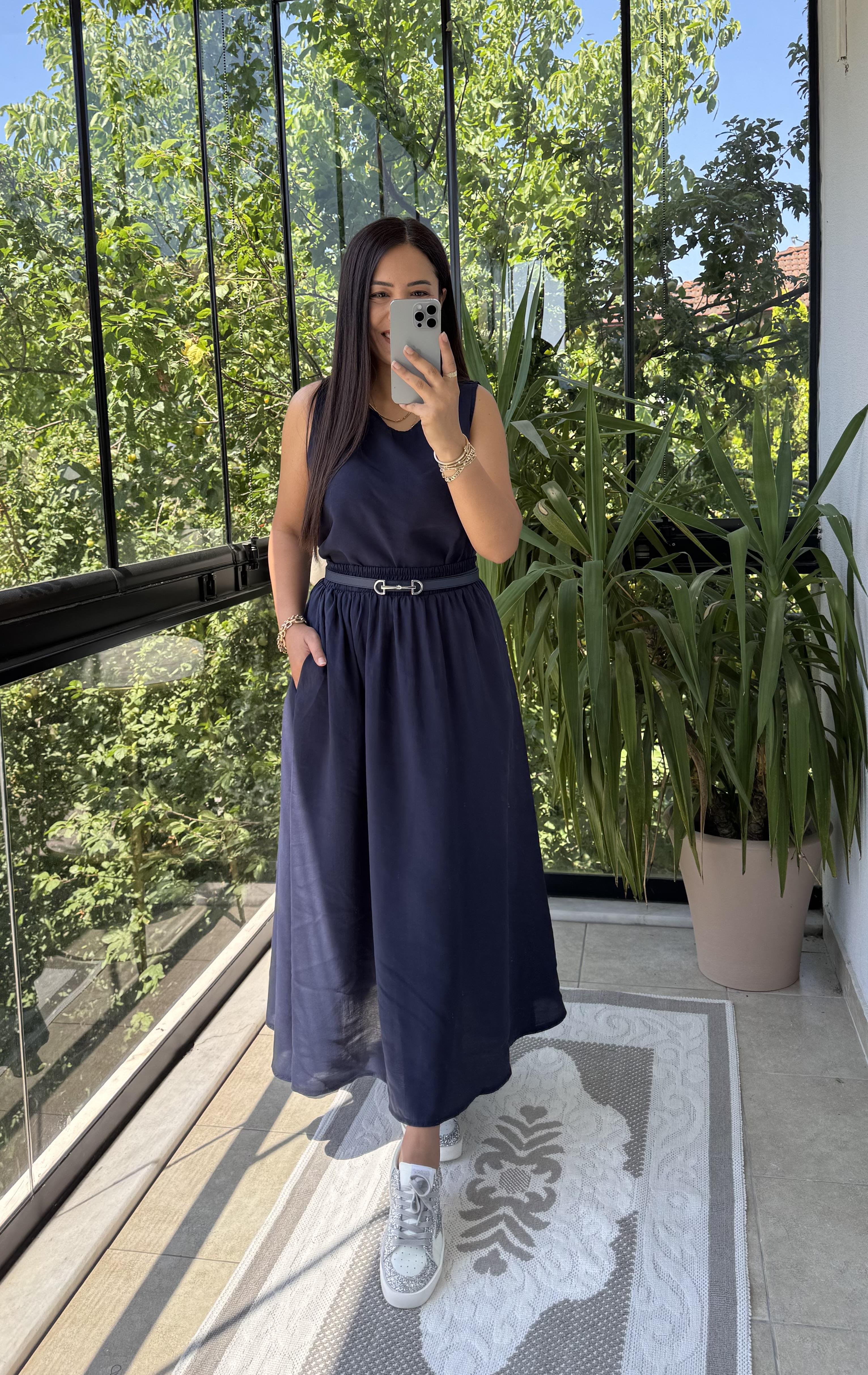 Etekli Tensel Takım Lacivert
