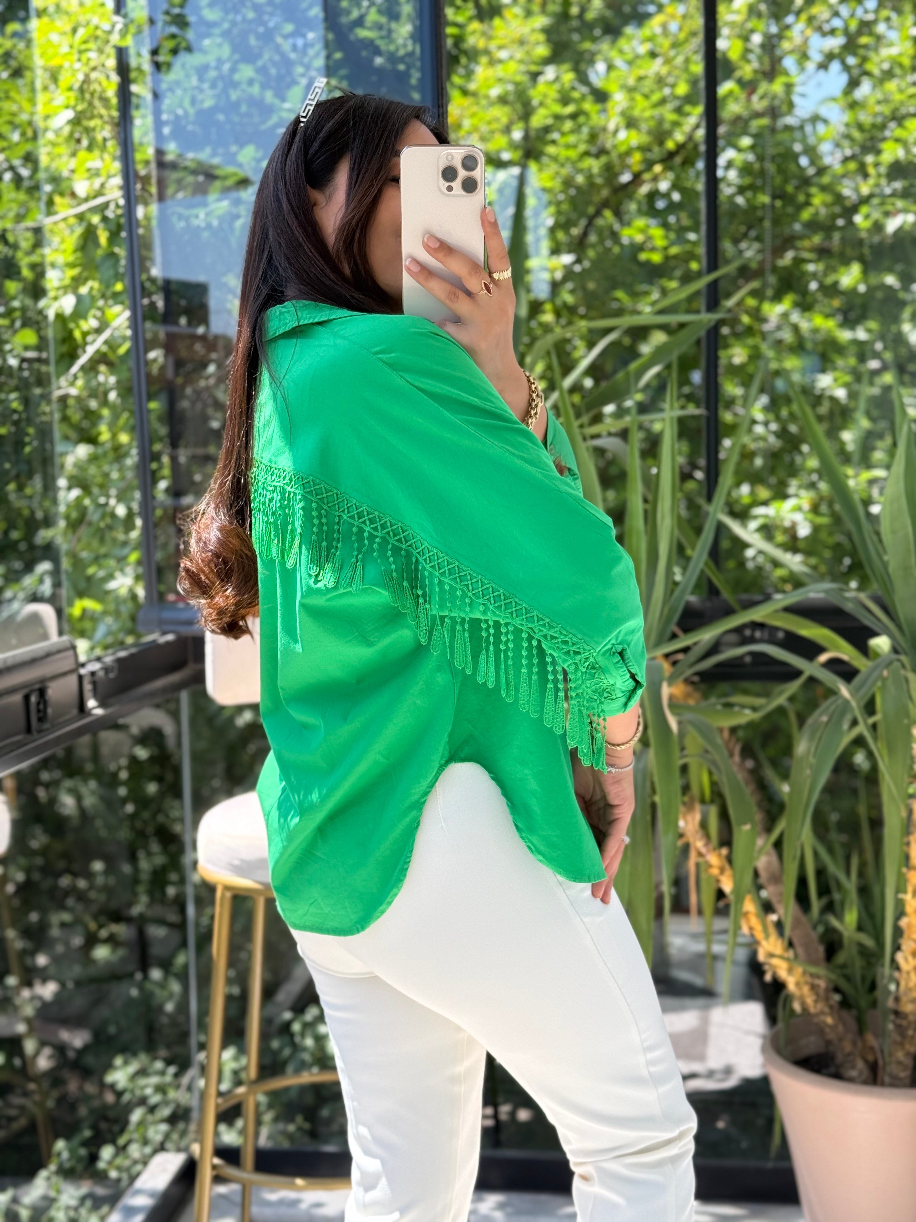 Püsküllü Natural Gömlek Benetton