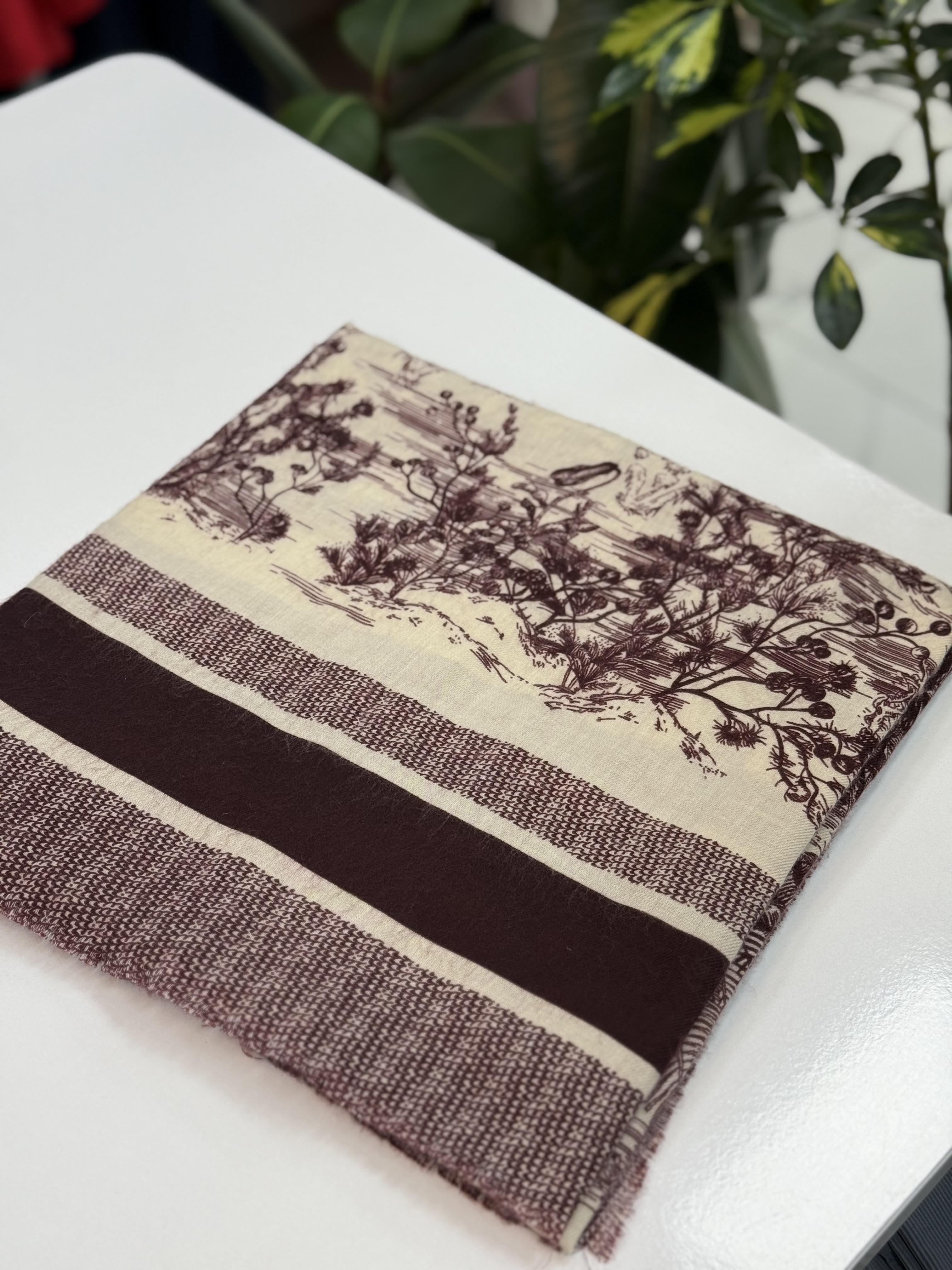 İthal Kaşmir Şal D*or Mürdüm