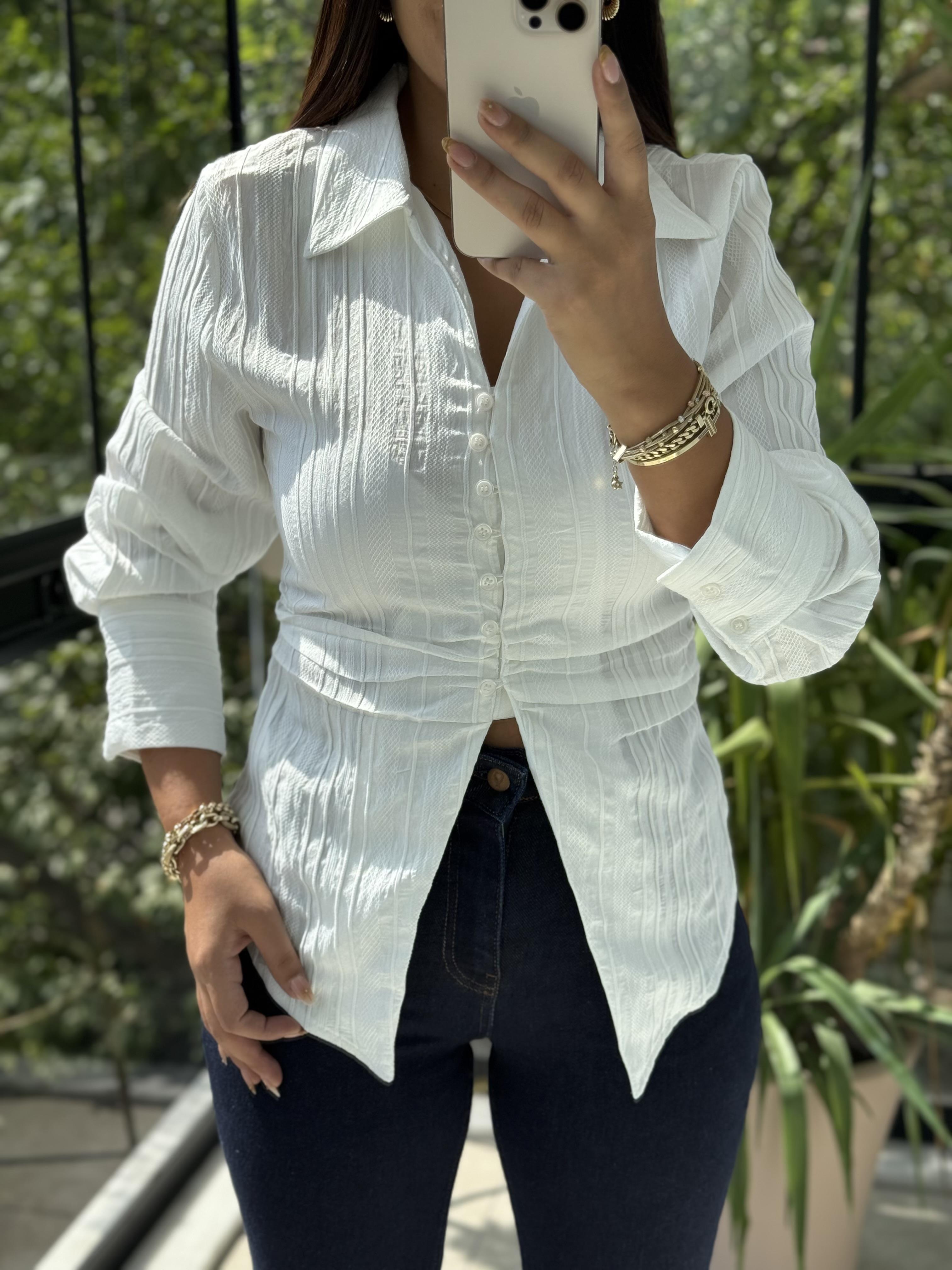 Gipeli Slim Gömlek Ekru