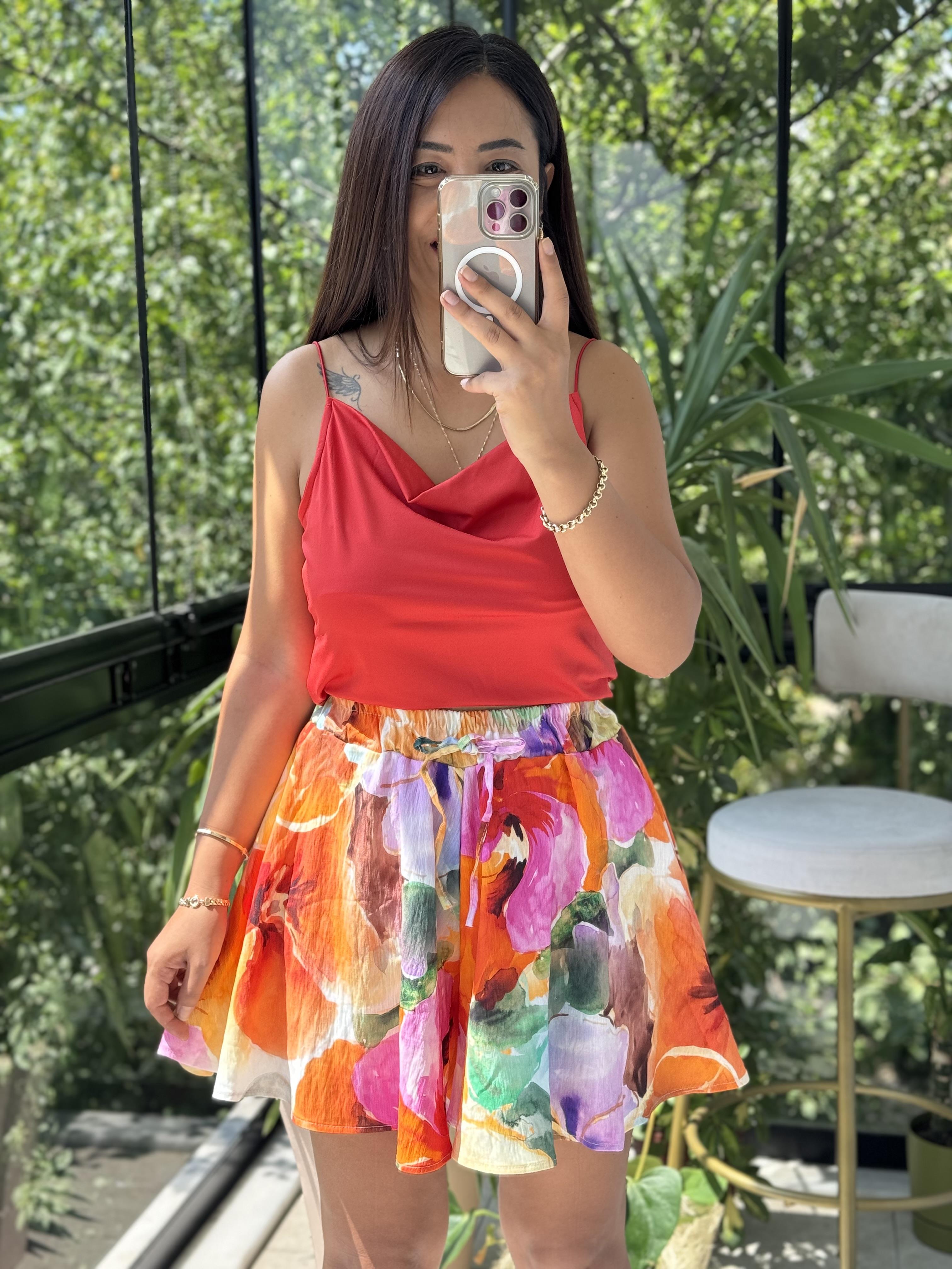 İnce Askılı Atlet Nar Çiçeği