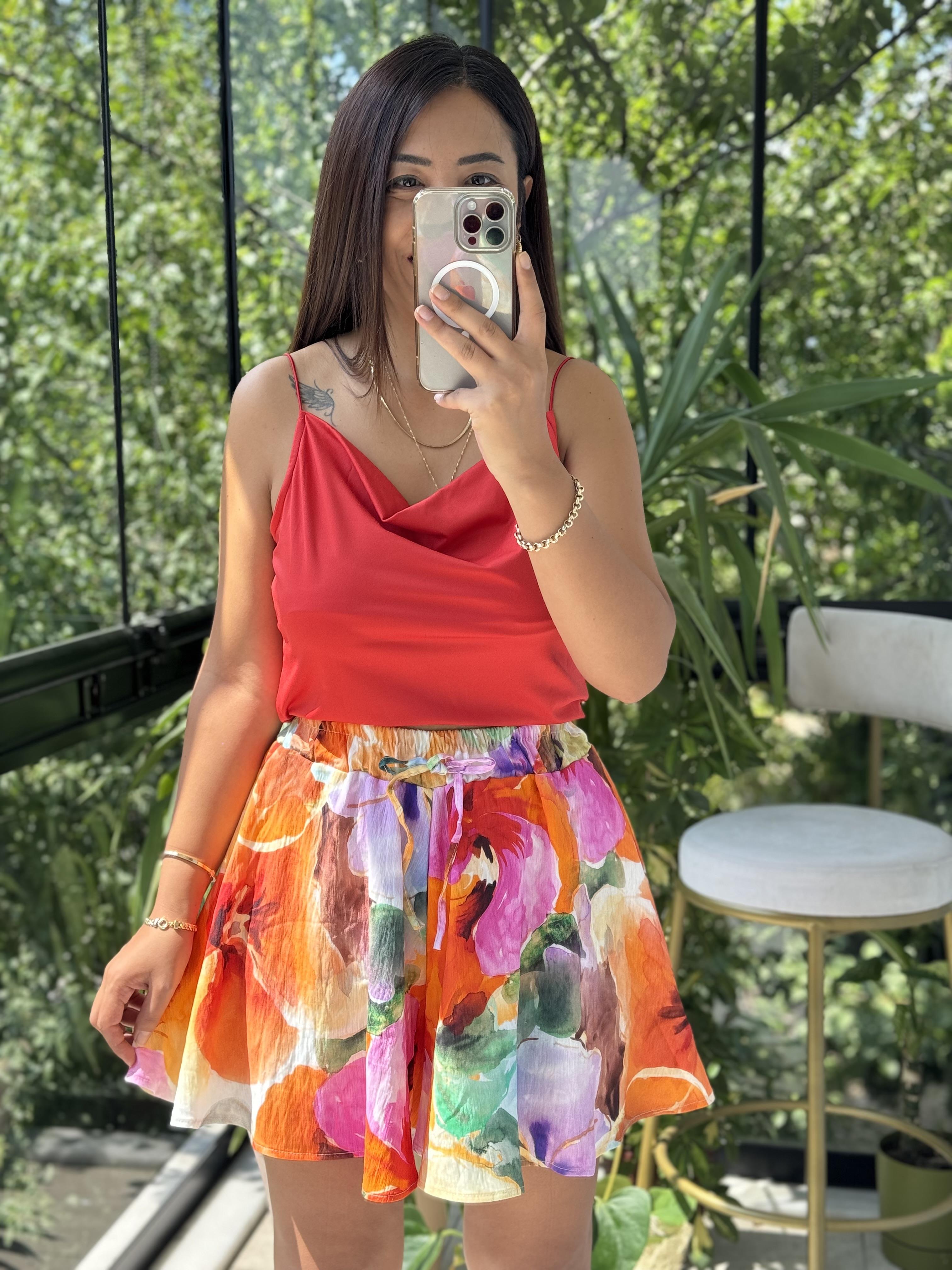 İnce Askılı Atlet Nar Çiçeği