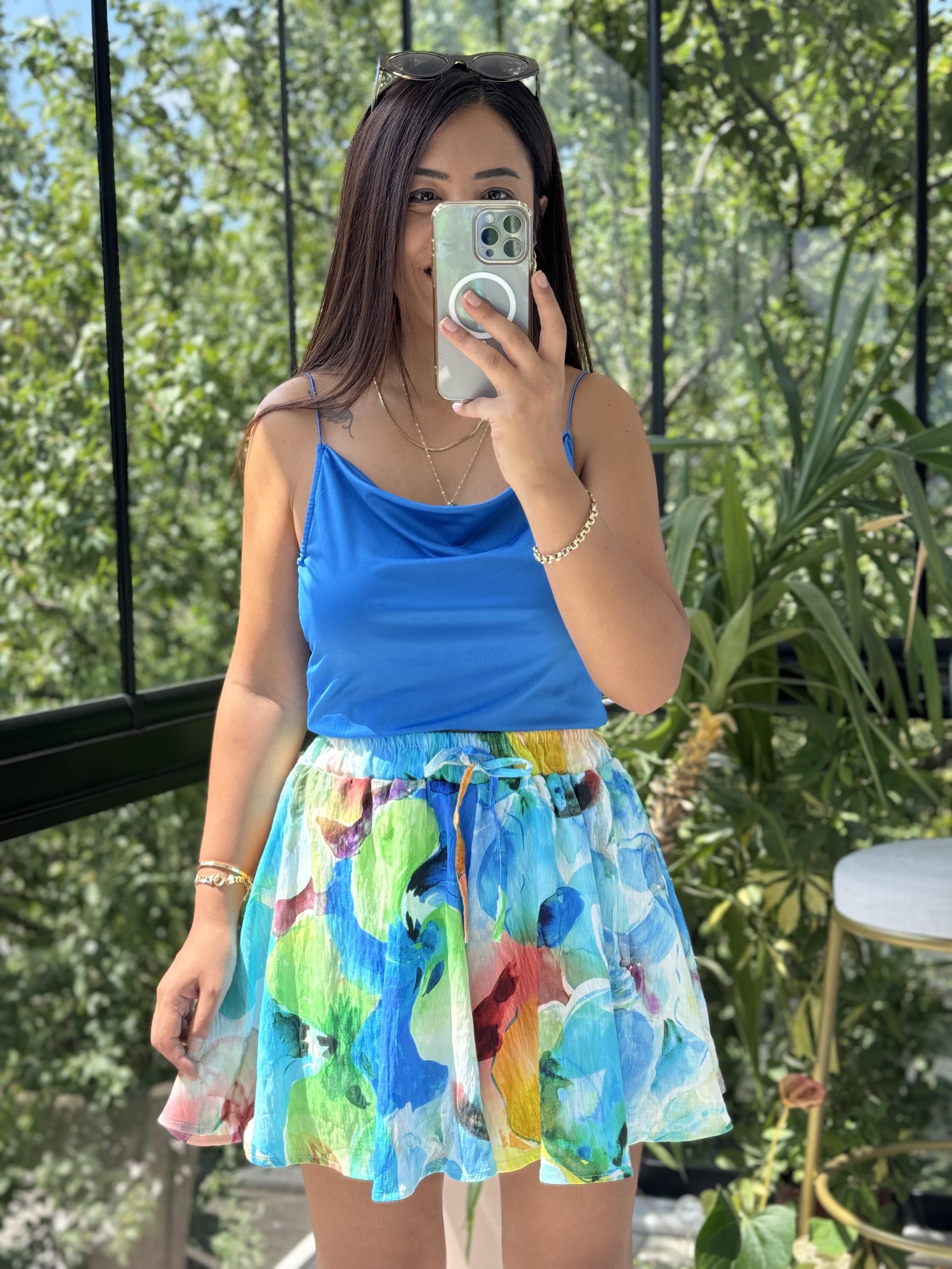 İnce Askılı Atlet Sax Mavi