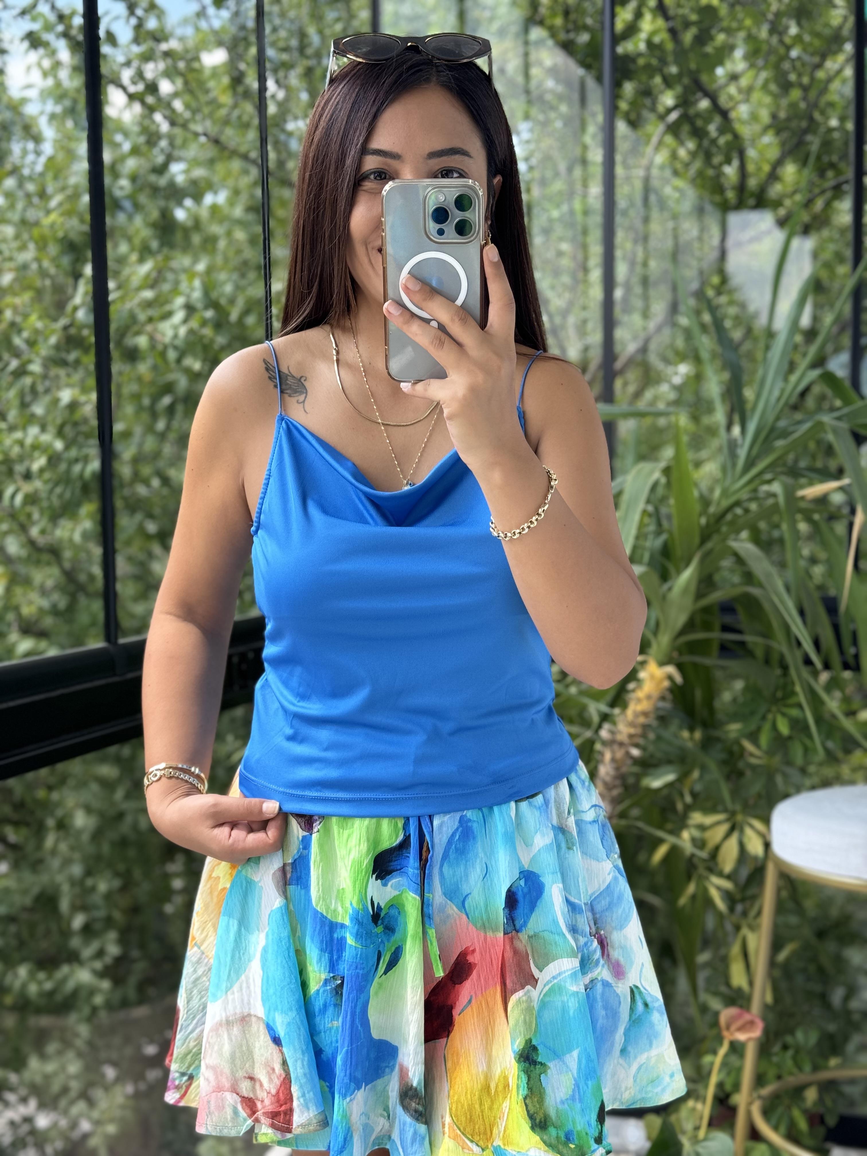 İnce Askılı Atlet Sax Mavi