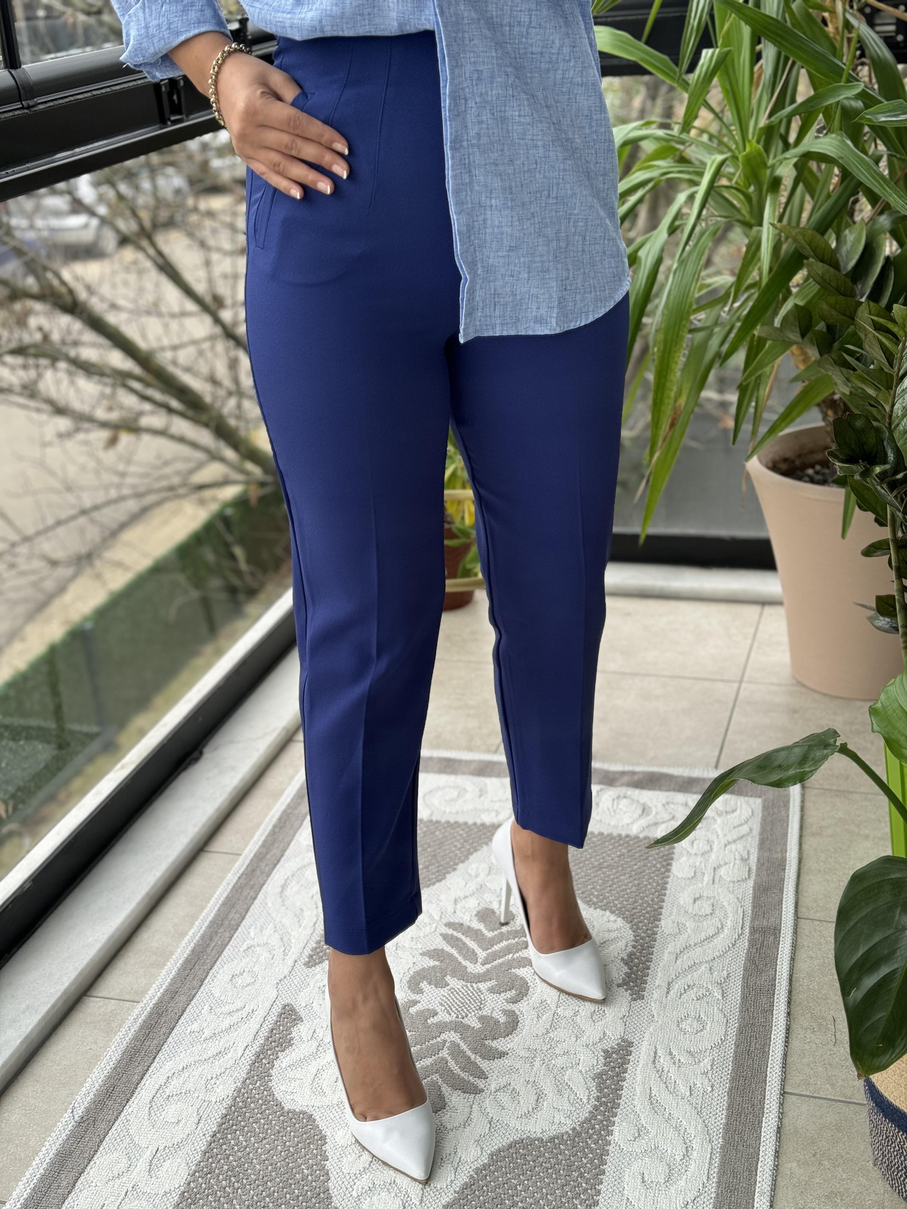 İndigo Mavi ZRA Model Kumaş pantolon