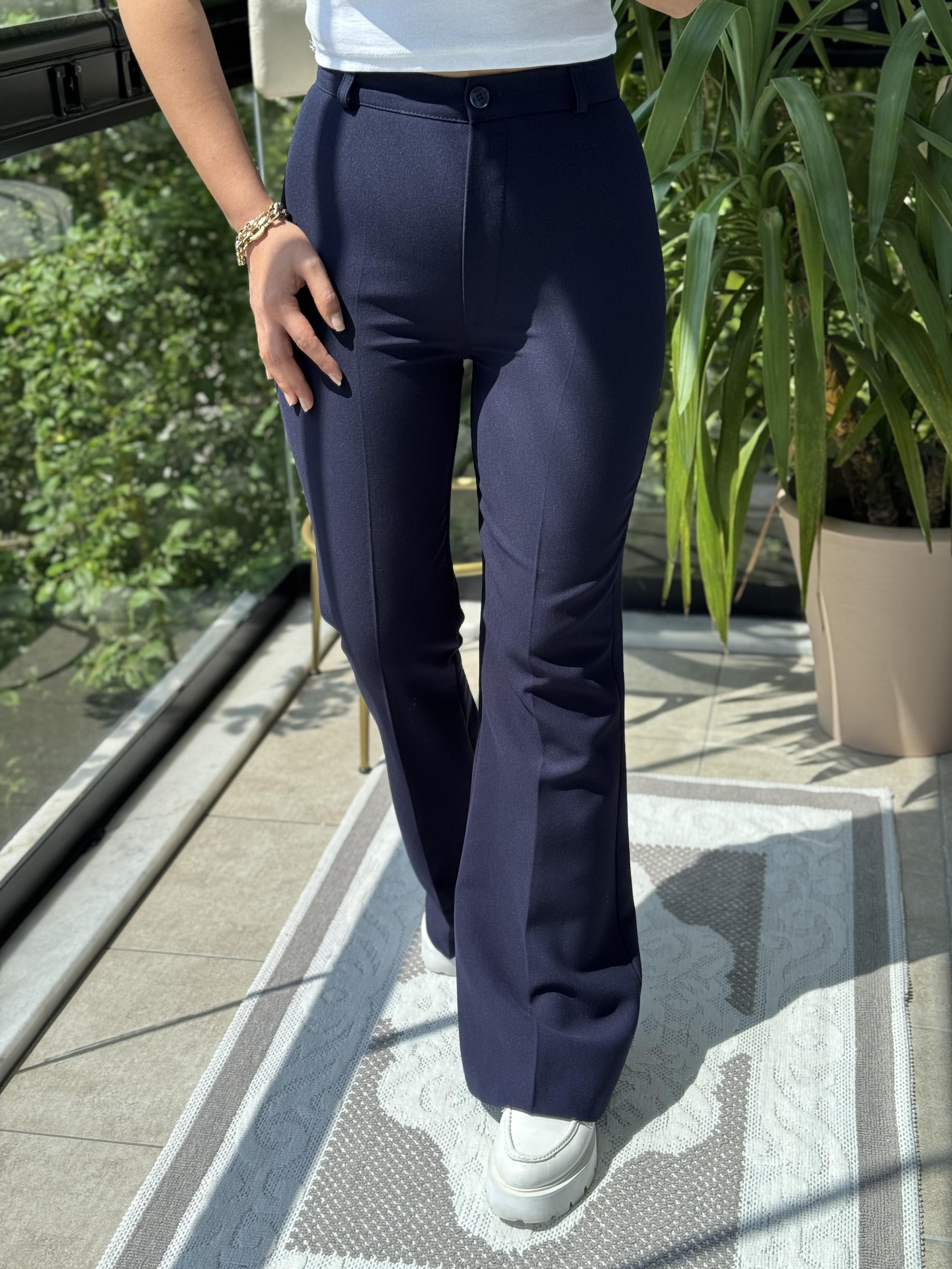 İspanyol Kumaş Pantolon Lacivert